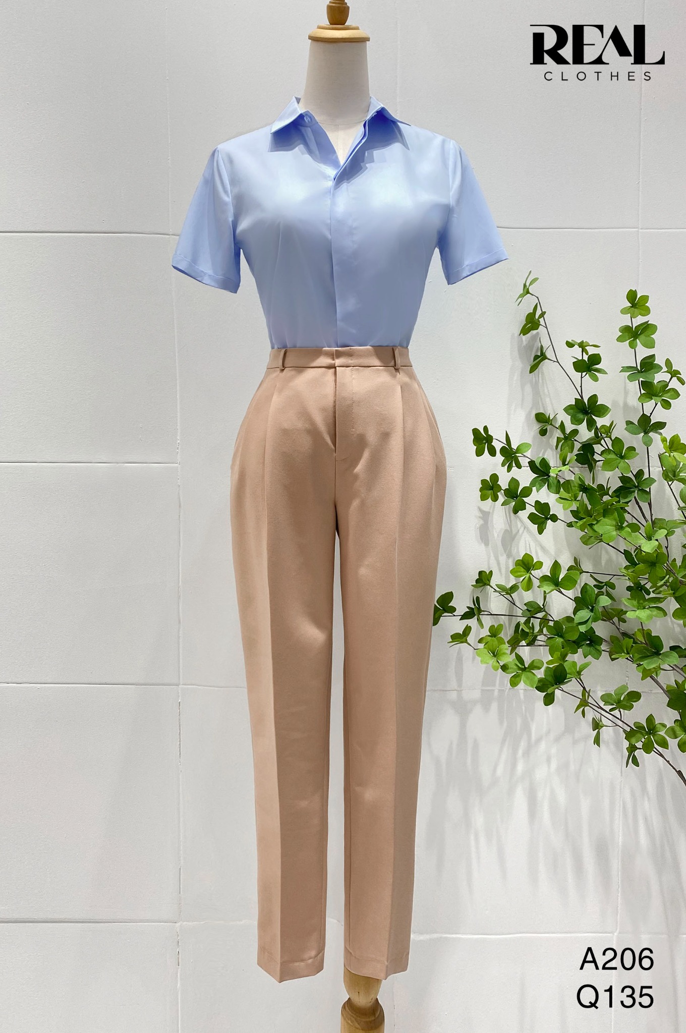 Sơ mi lụa sồi blue tay đủ