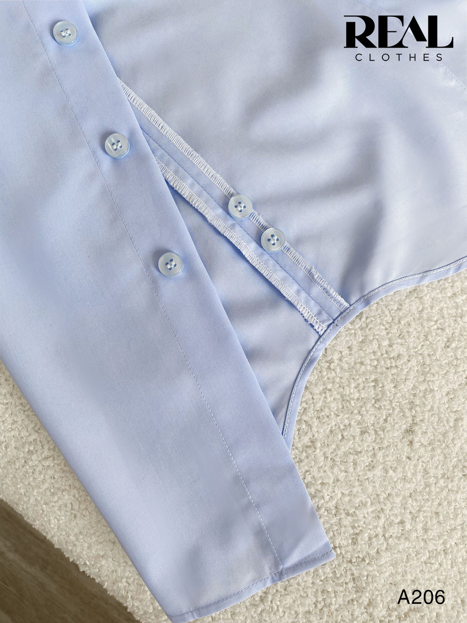 Sơ mi lụa sồi blue tay đủ