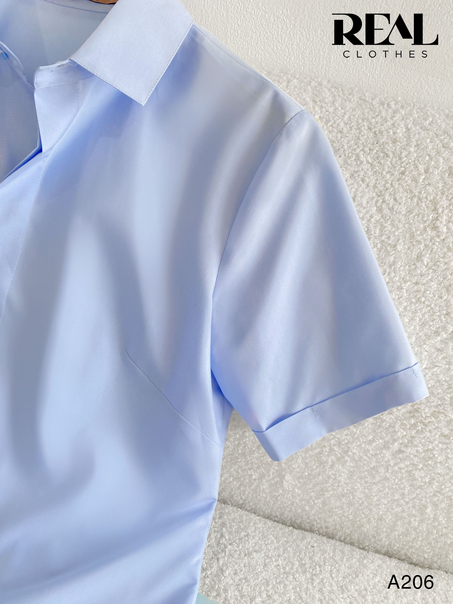 Sơ mi lụa sồi blue tay đủ