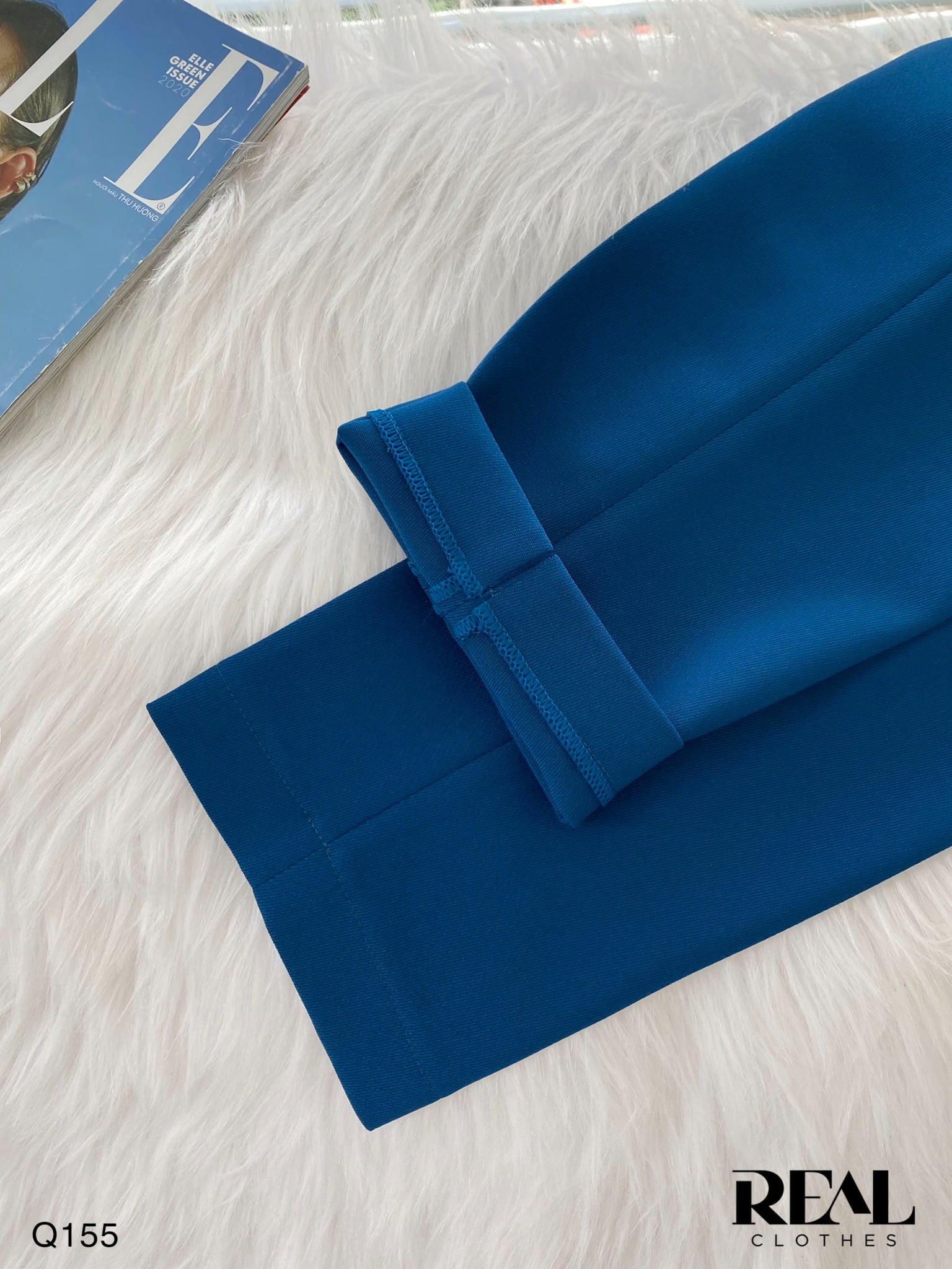 Quần lưng cao cindy xanh cổ vịt SALE