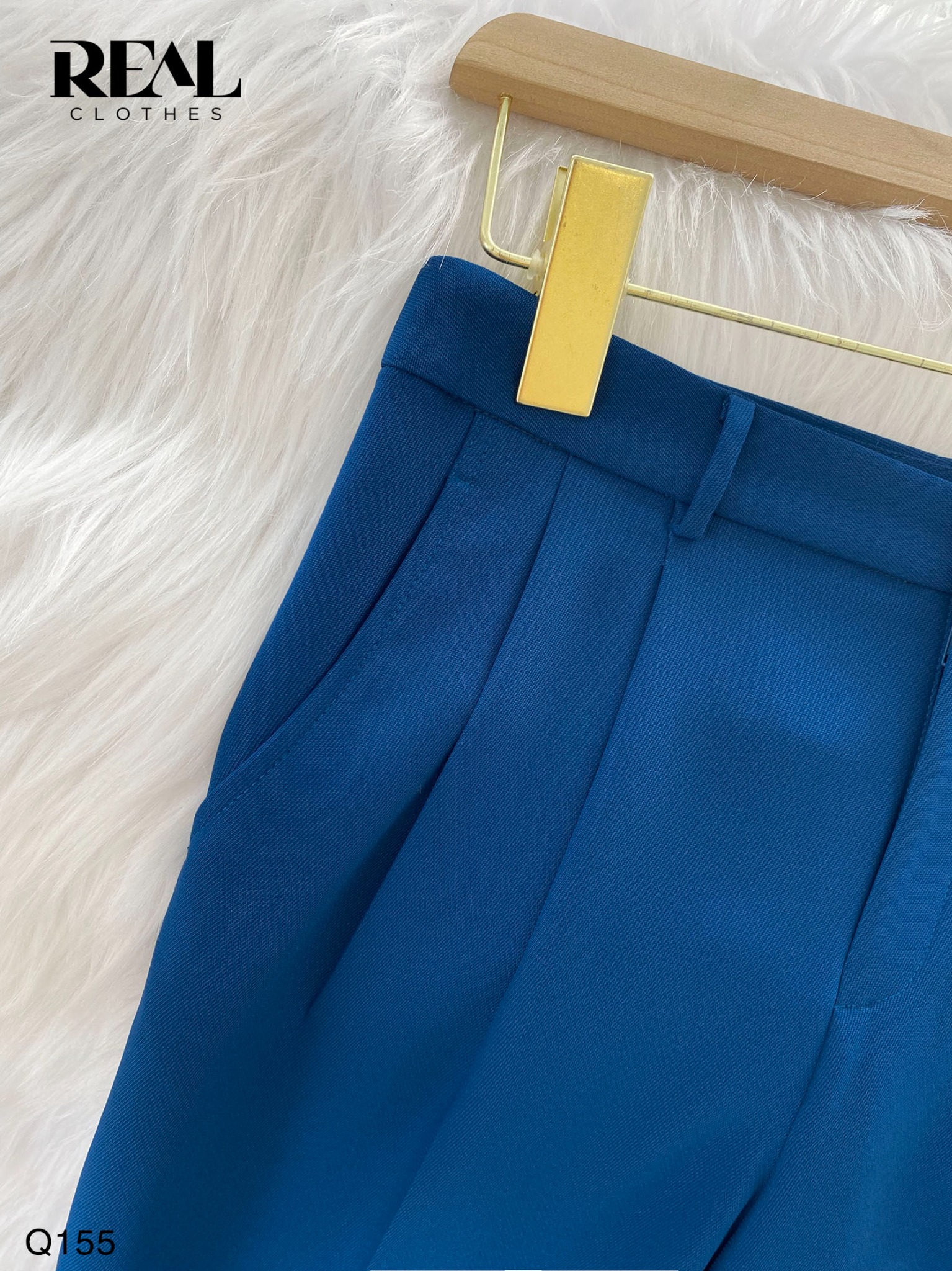 Quần lưng cao cindy xanh cổ vịt SALE