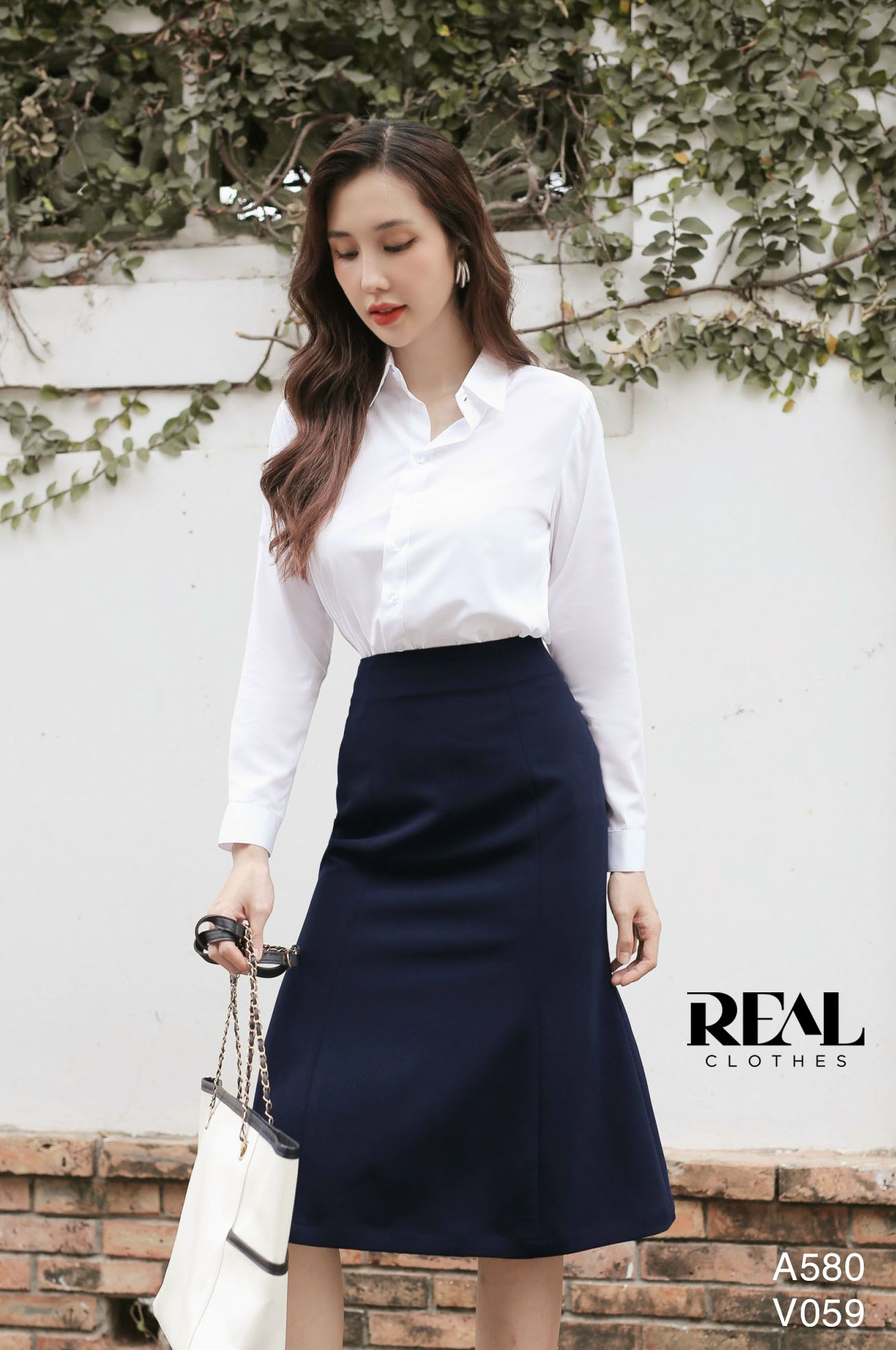 Váy 8 mảnh xanh đen