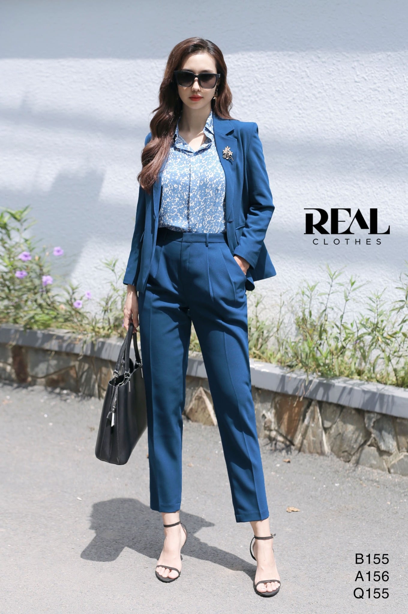 Blazer 2 lớp xanh cổ vịt