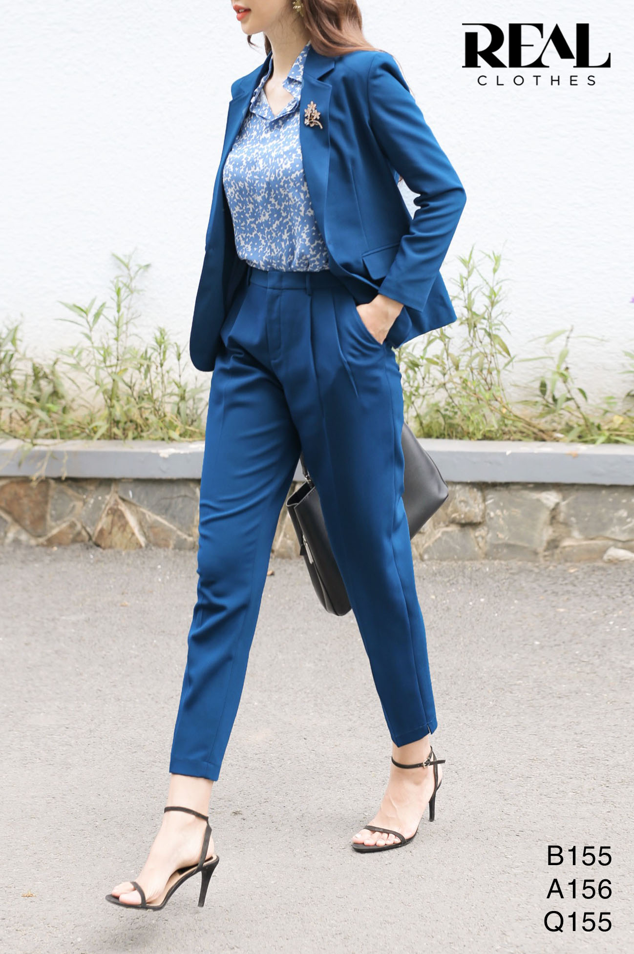 Quần lưng cao cindy xanh cổ vịt SALE