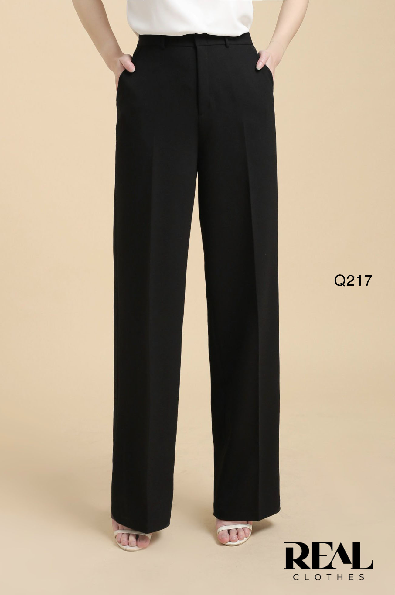 Quần suông Paris đen