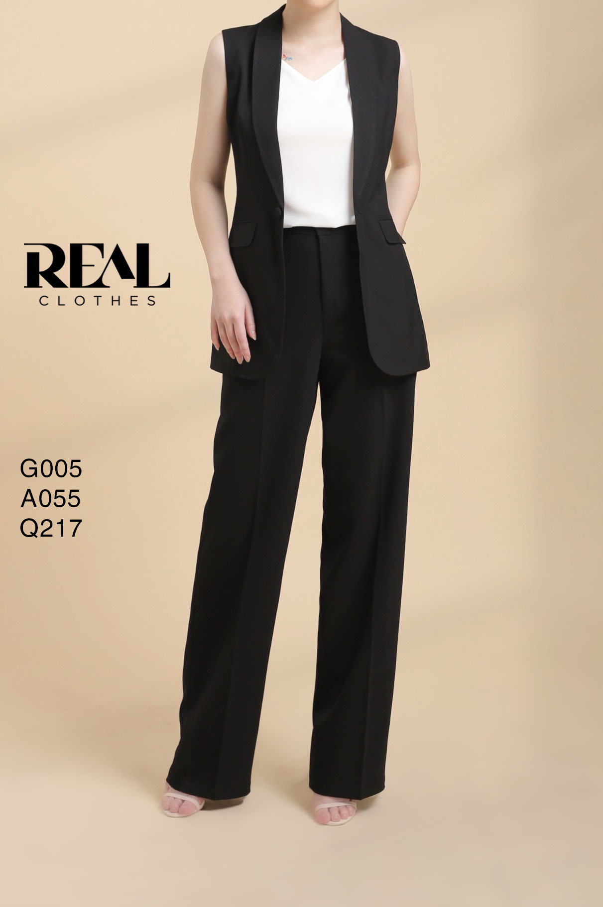 Quần suông Paris đen