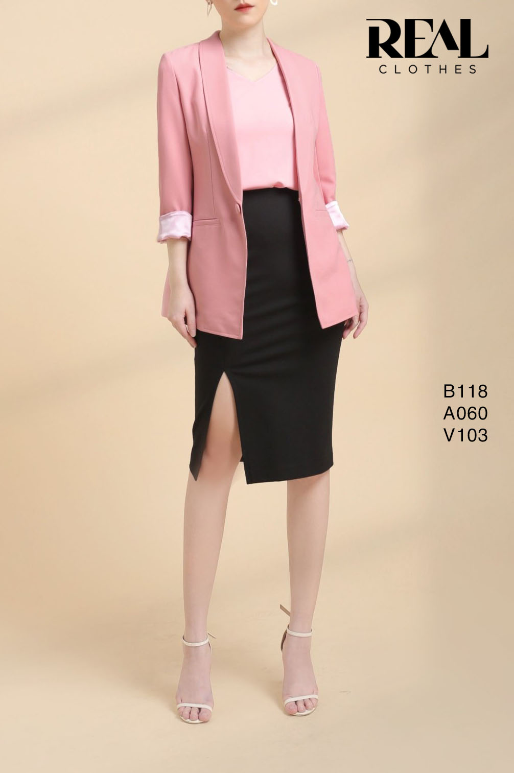 Blazer HQ hồng đậm