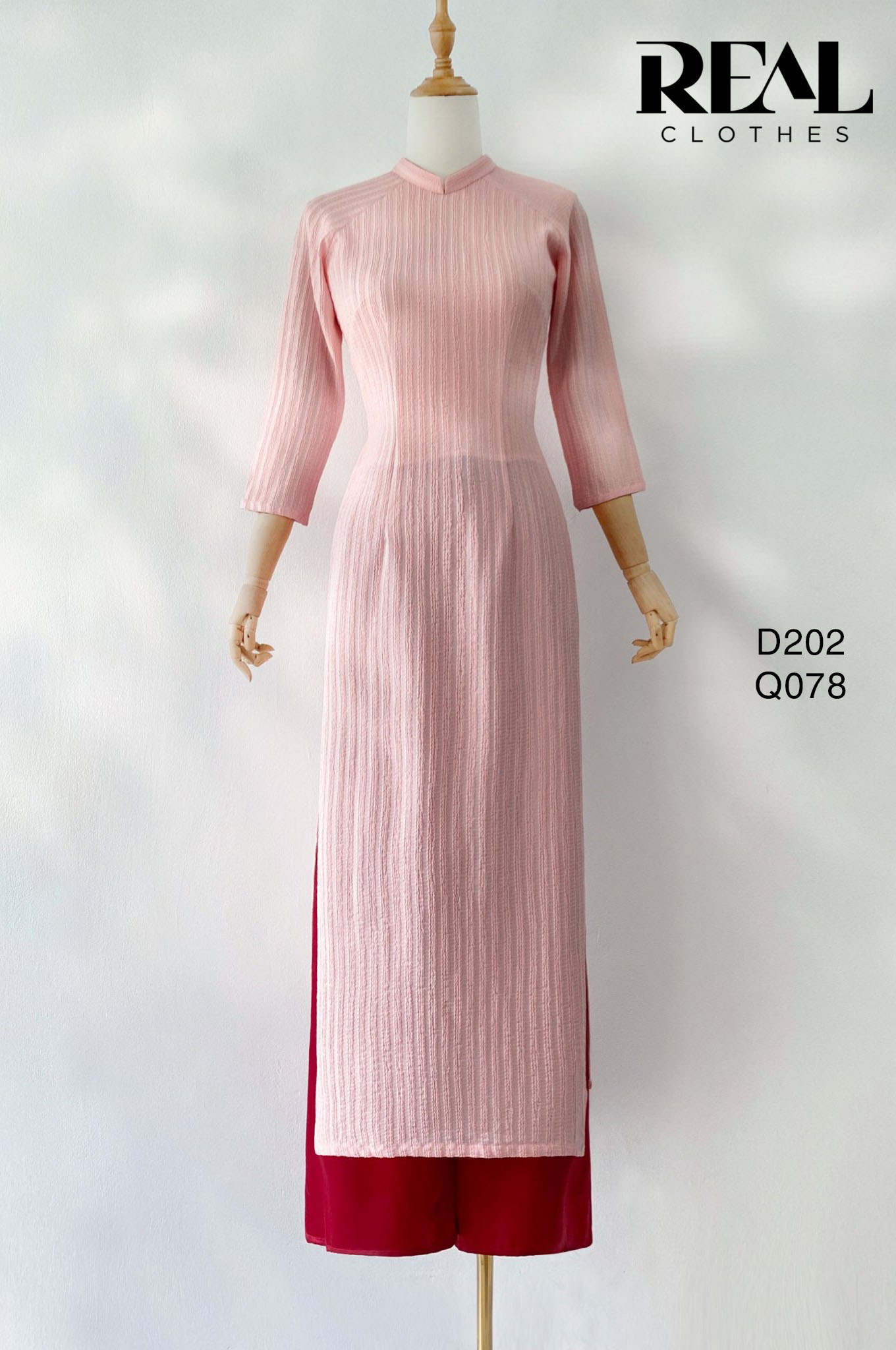 Áo dài truyền thống Muse hồng SALE - size XS