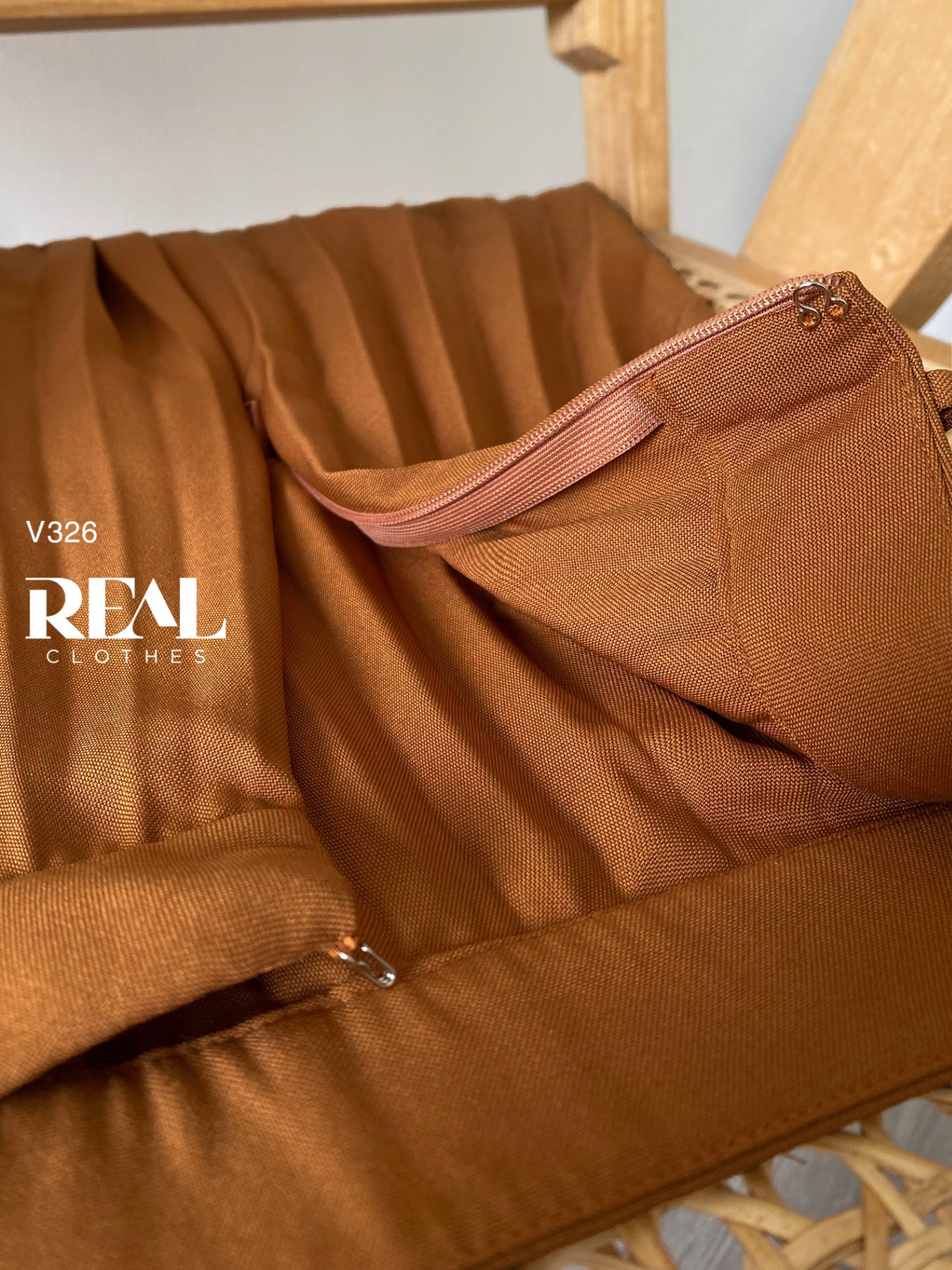 Váy rẻ quạt nâu FINAL SALE