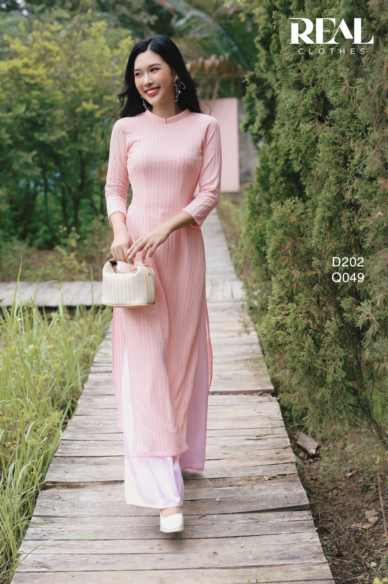 Áo dài truyền thống Muse hồng SALE - size XS