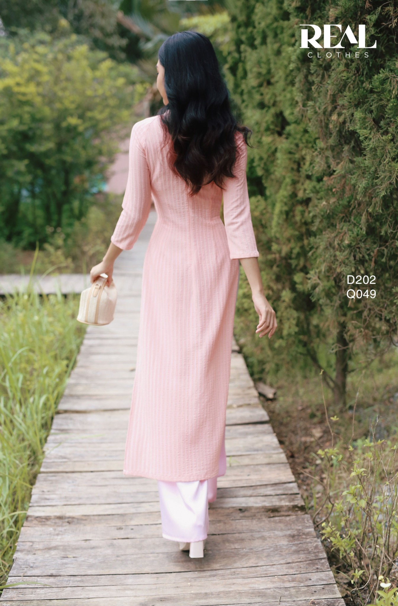 Áo dài truyền thống Muse hồng SALE - size XS