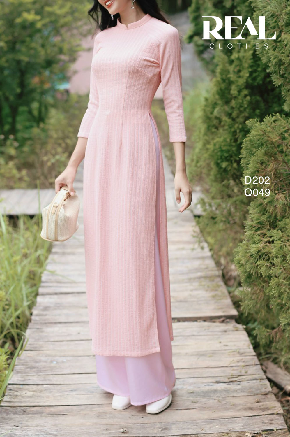 Áo dài truyền thống Muse hồng SALE - size XS