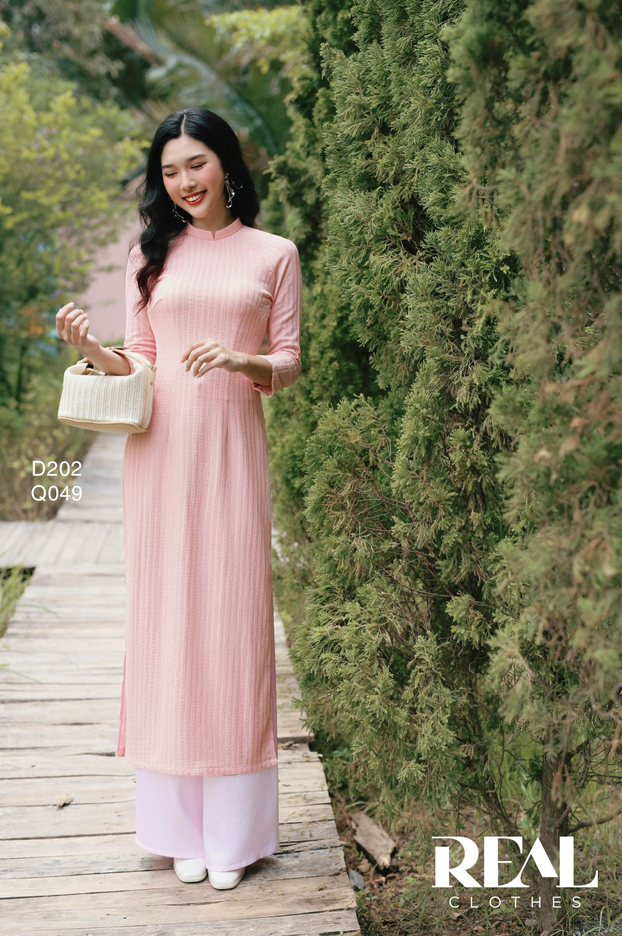 Áo dài truyền thống Muse hồng SALE - size XS