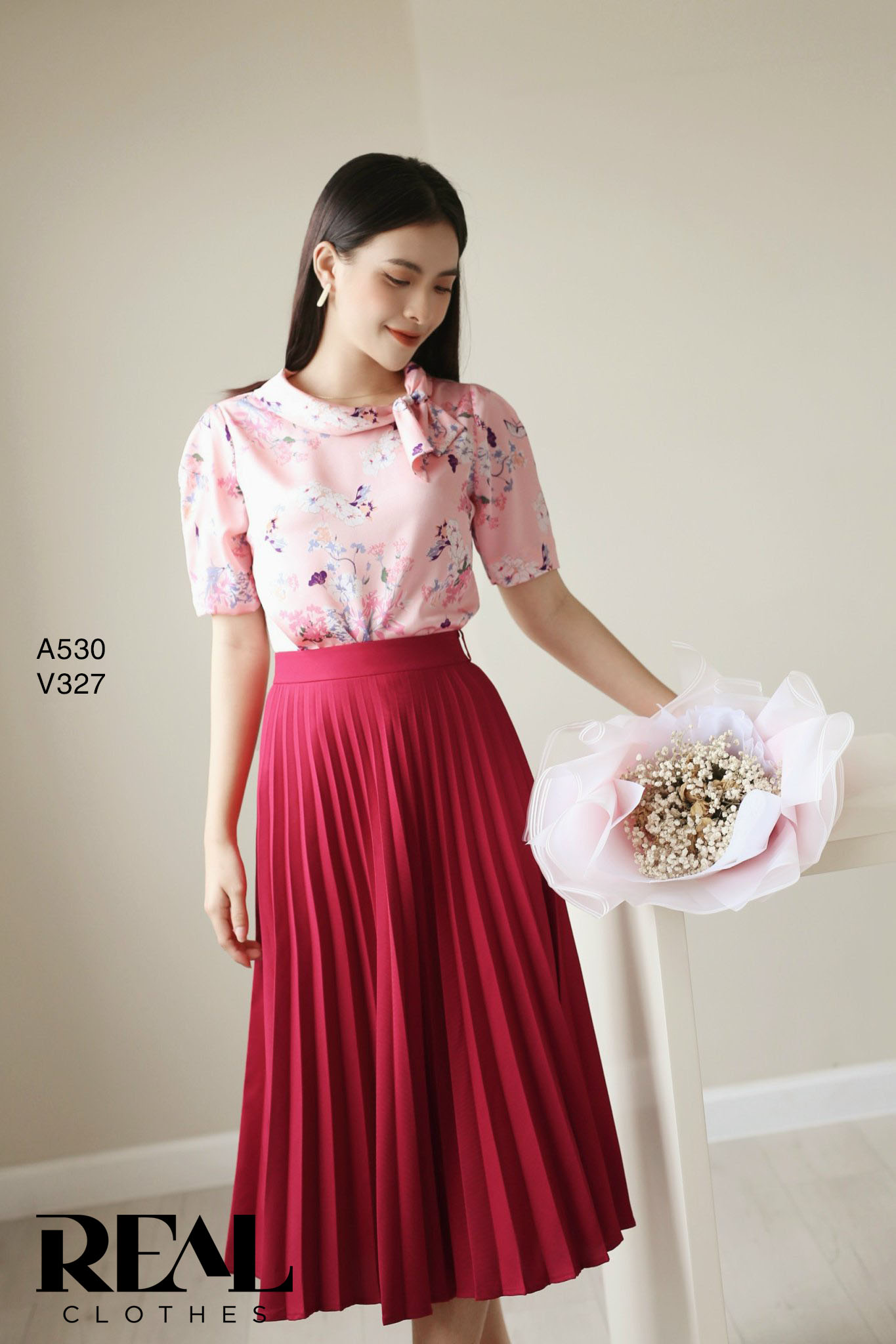 Váy rẻ quạt đỏ FINAL SALE