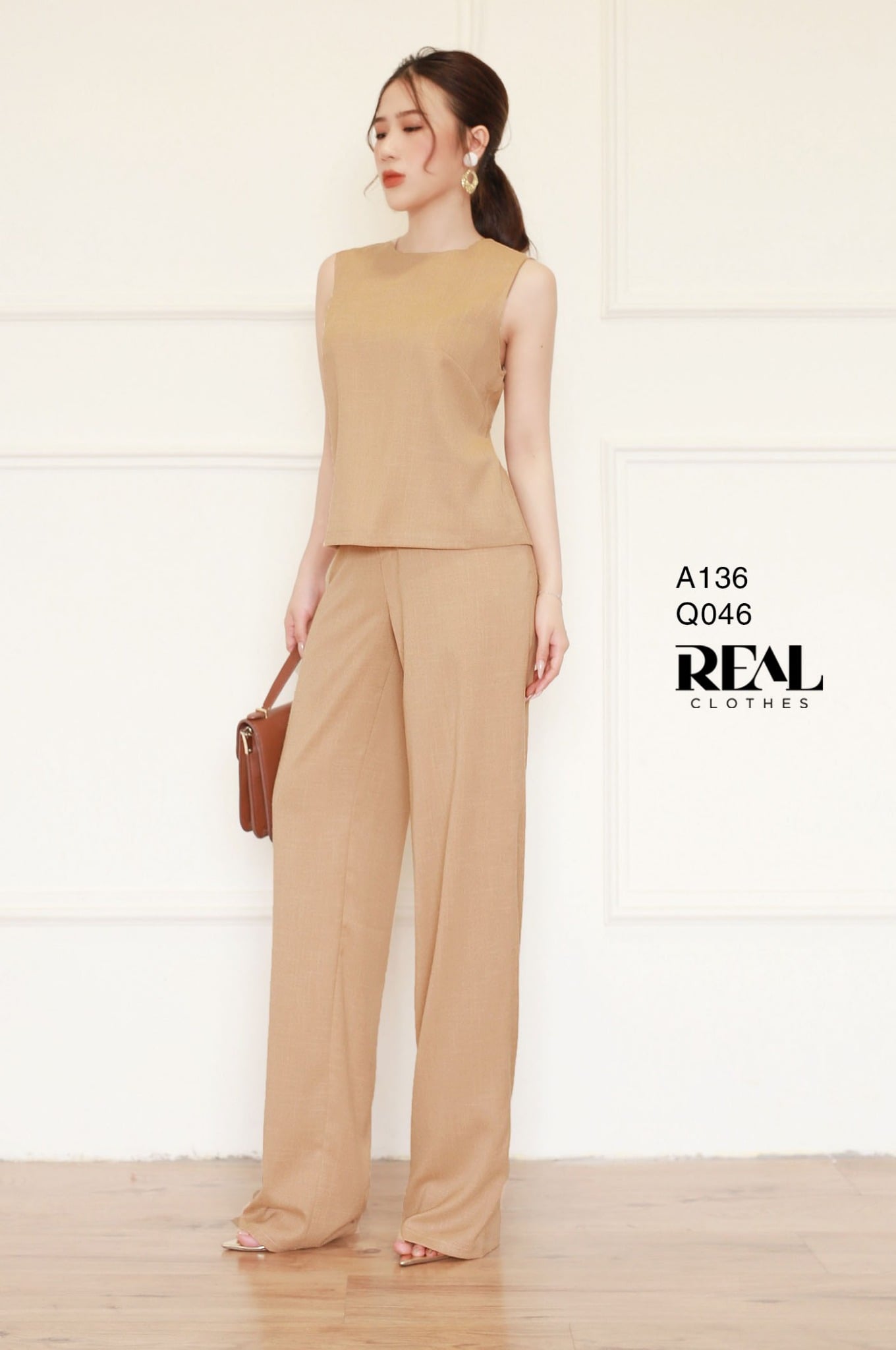 Quần suông linen cafe sữa