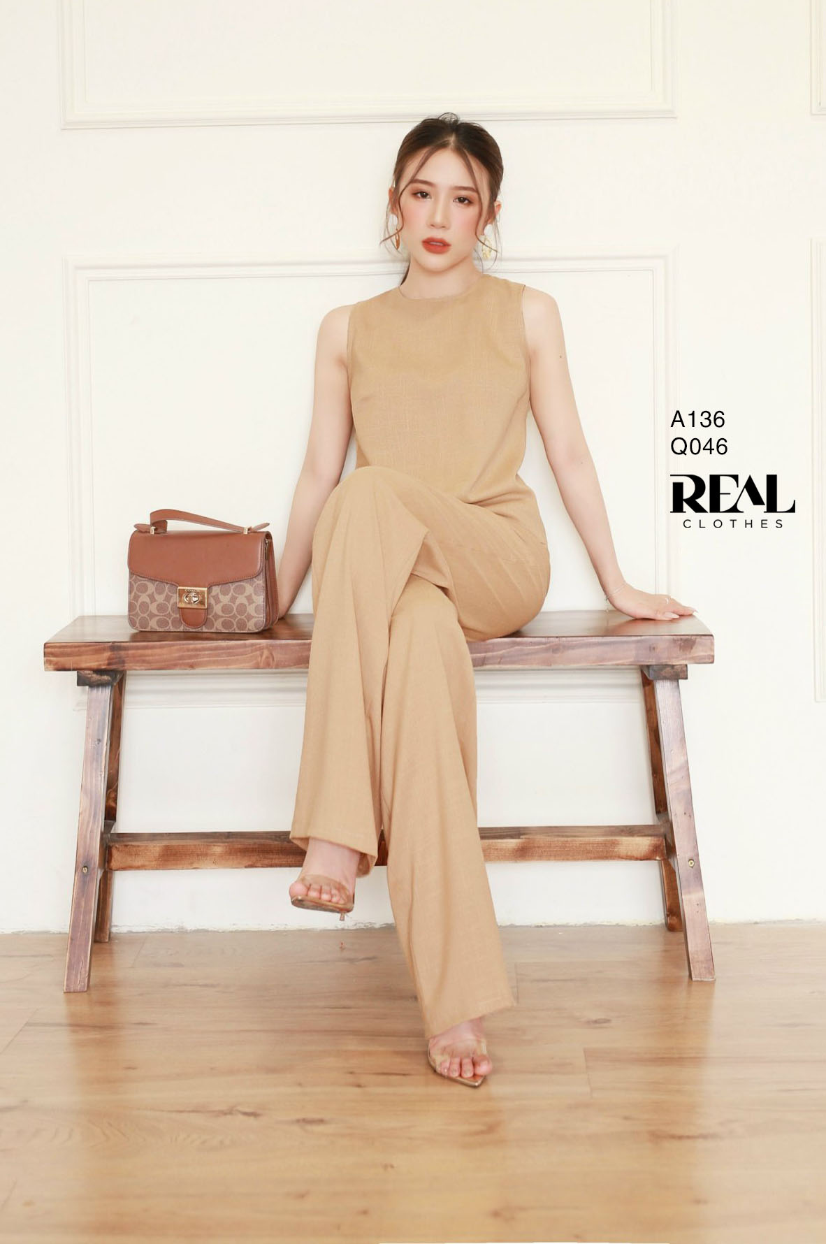 Áo linen cafe sữa