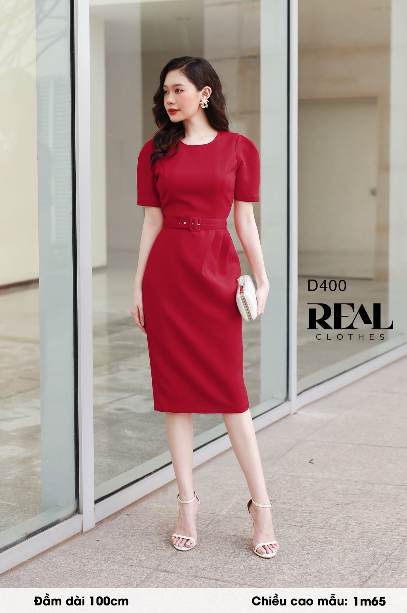 Đầm Diana đỏ (kèm belt) SALE