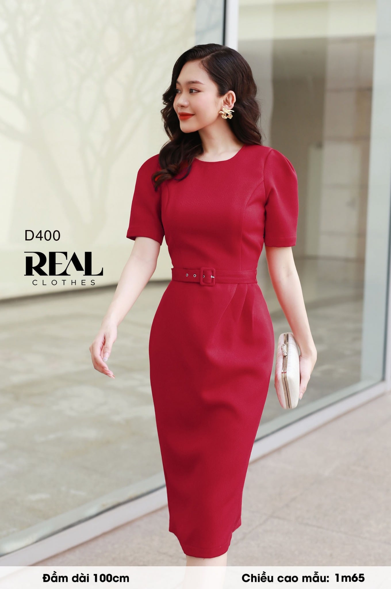 Đầm Diana đỏ (kèm belt) SALE