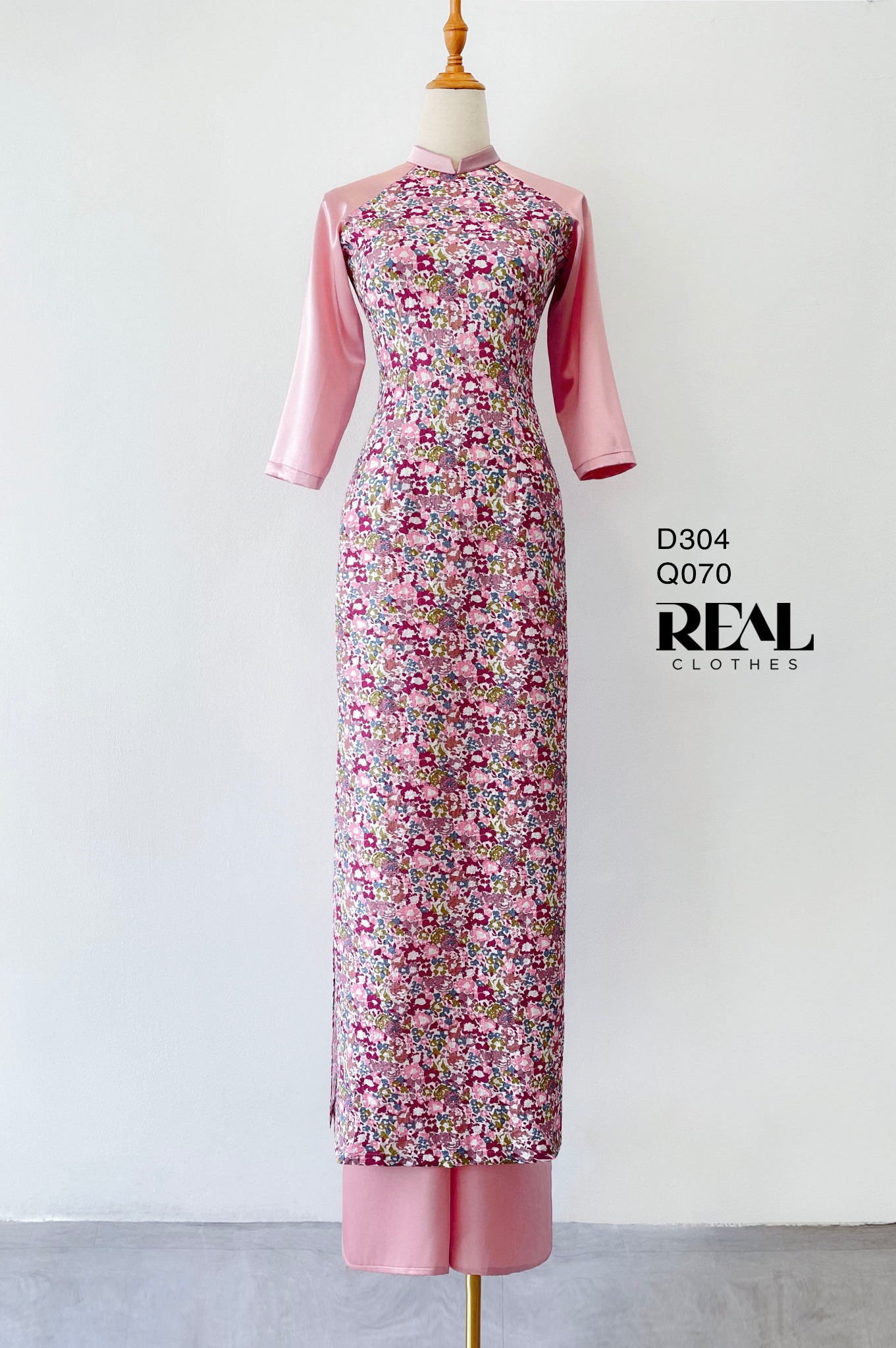 Áo dài truyền thống Ngọc Diệp hồng