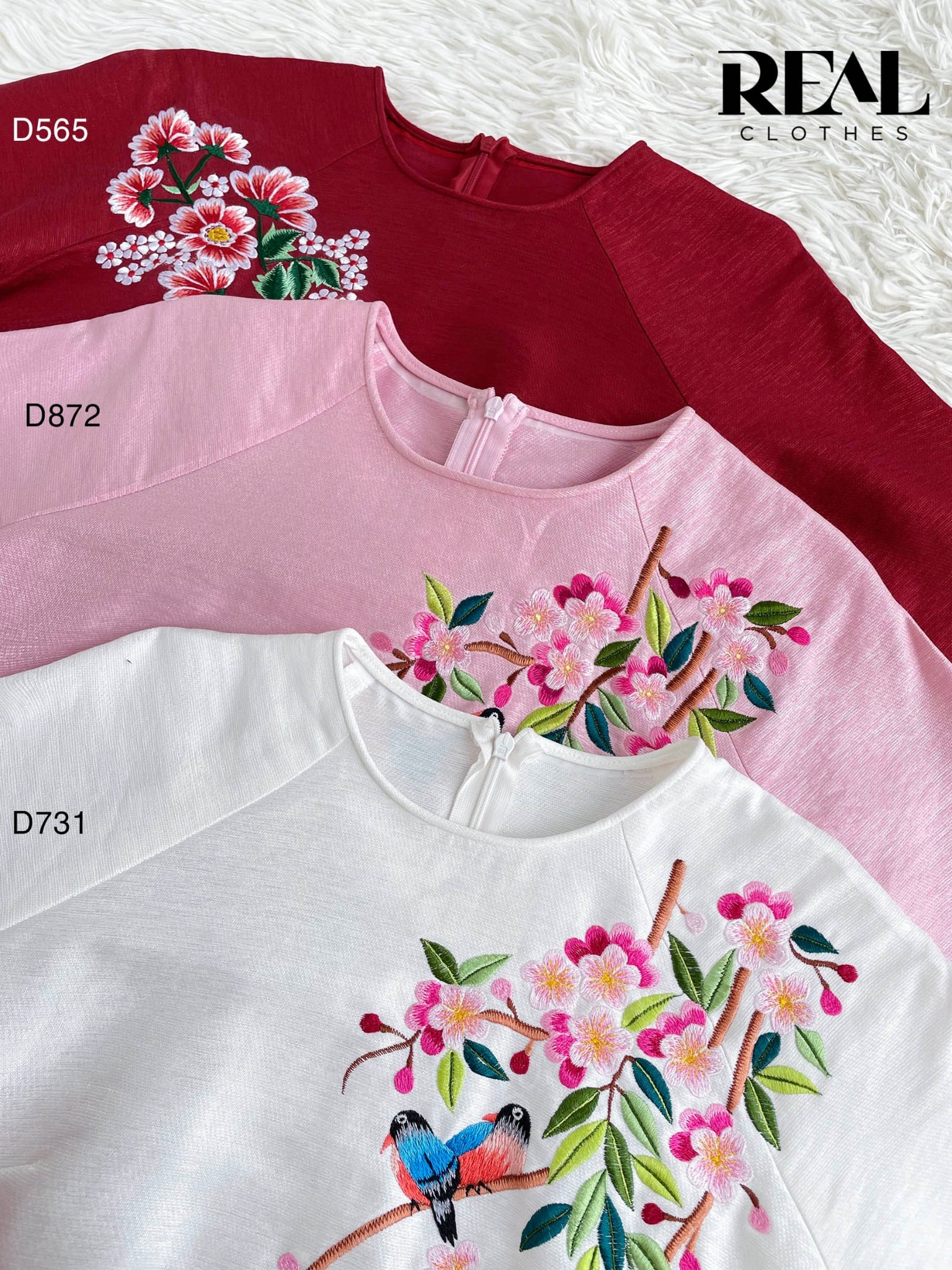 Áo dài cách tân Rose thêu - size XS