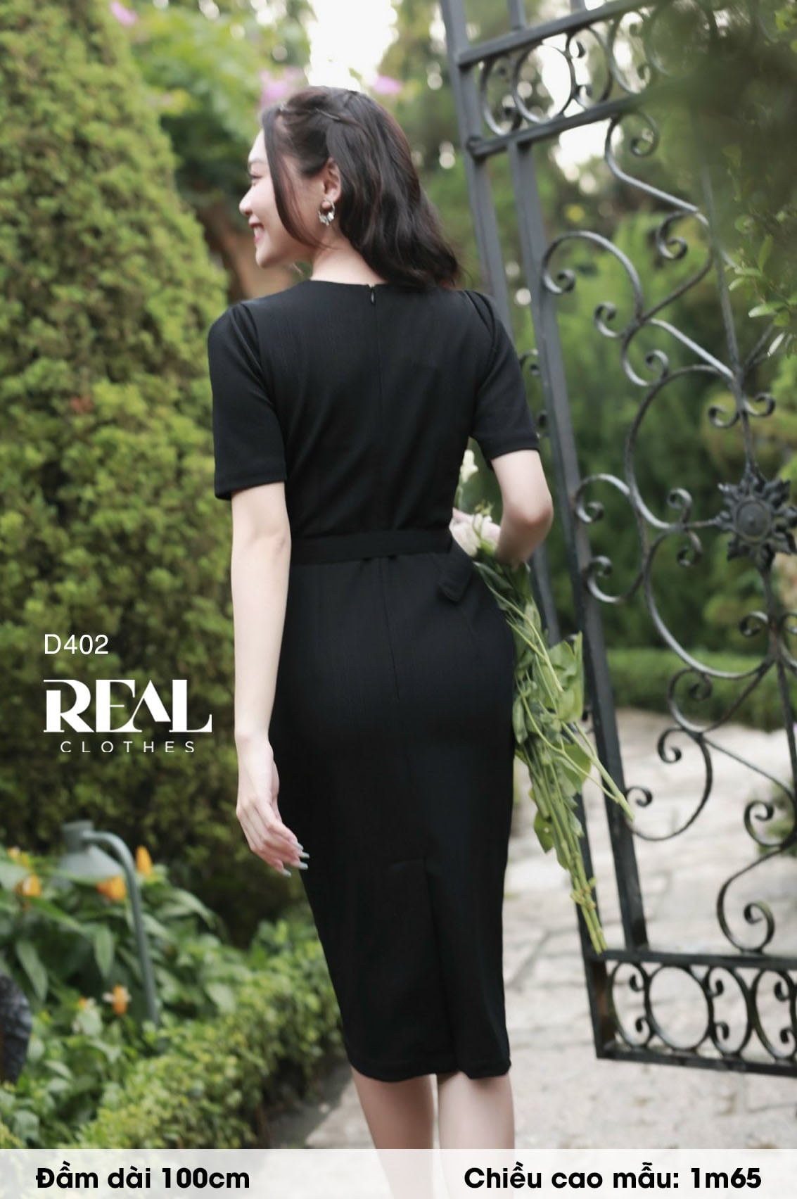Đầm Diana đen (kèm belt) SALE
