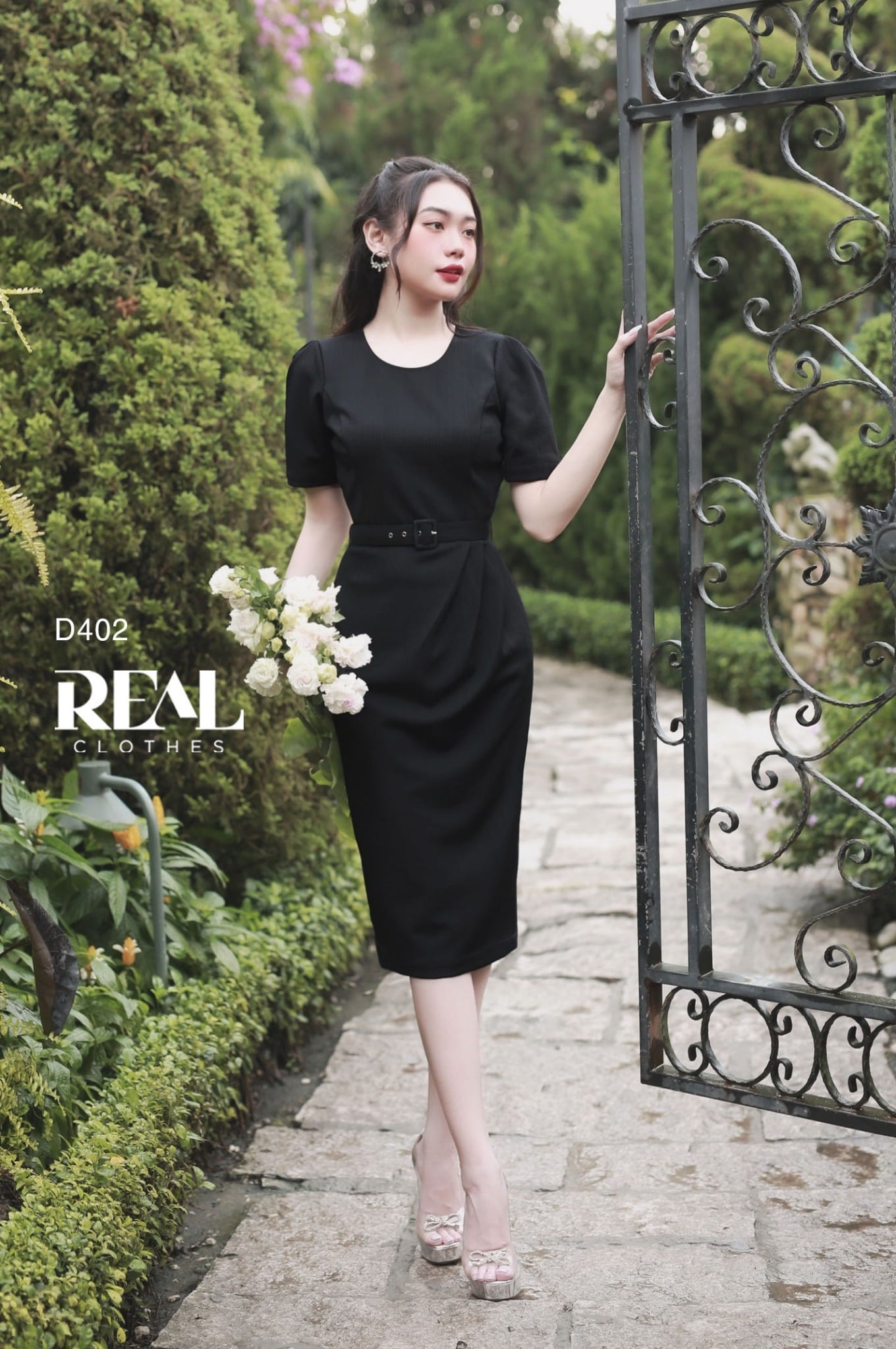 Đầm Diana đen (kèm belt) SALE