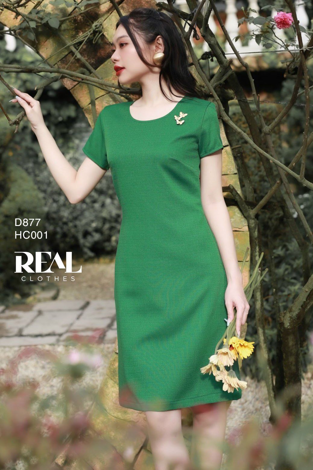  Đầm Real xanh lá 