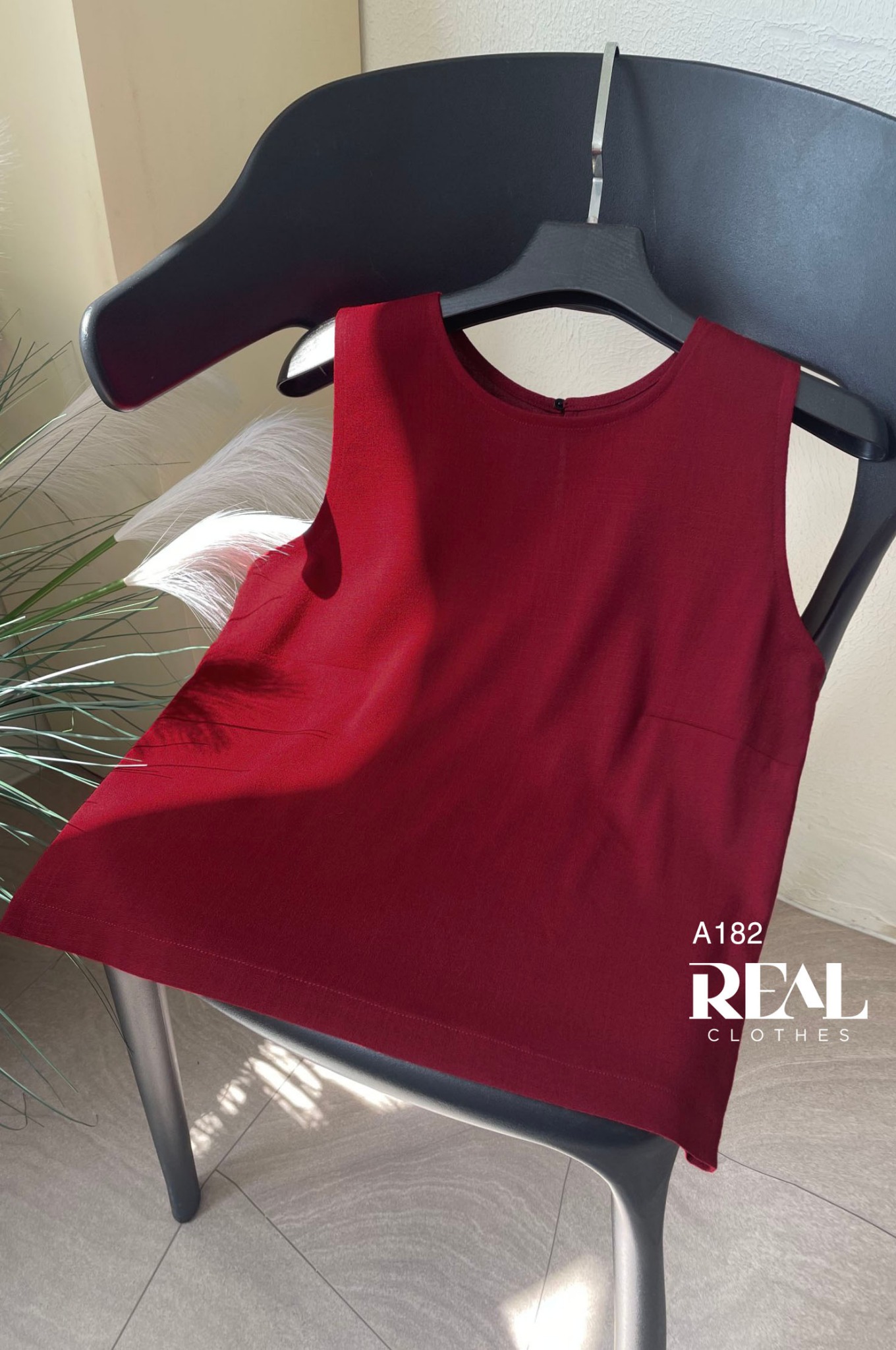 Áo linen đỏ đô SALE