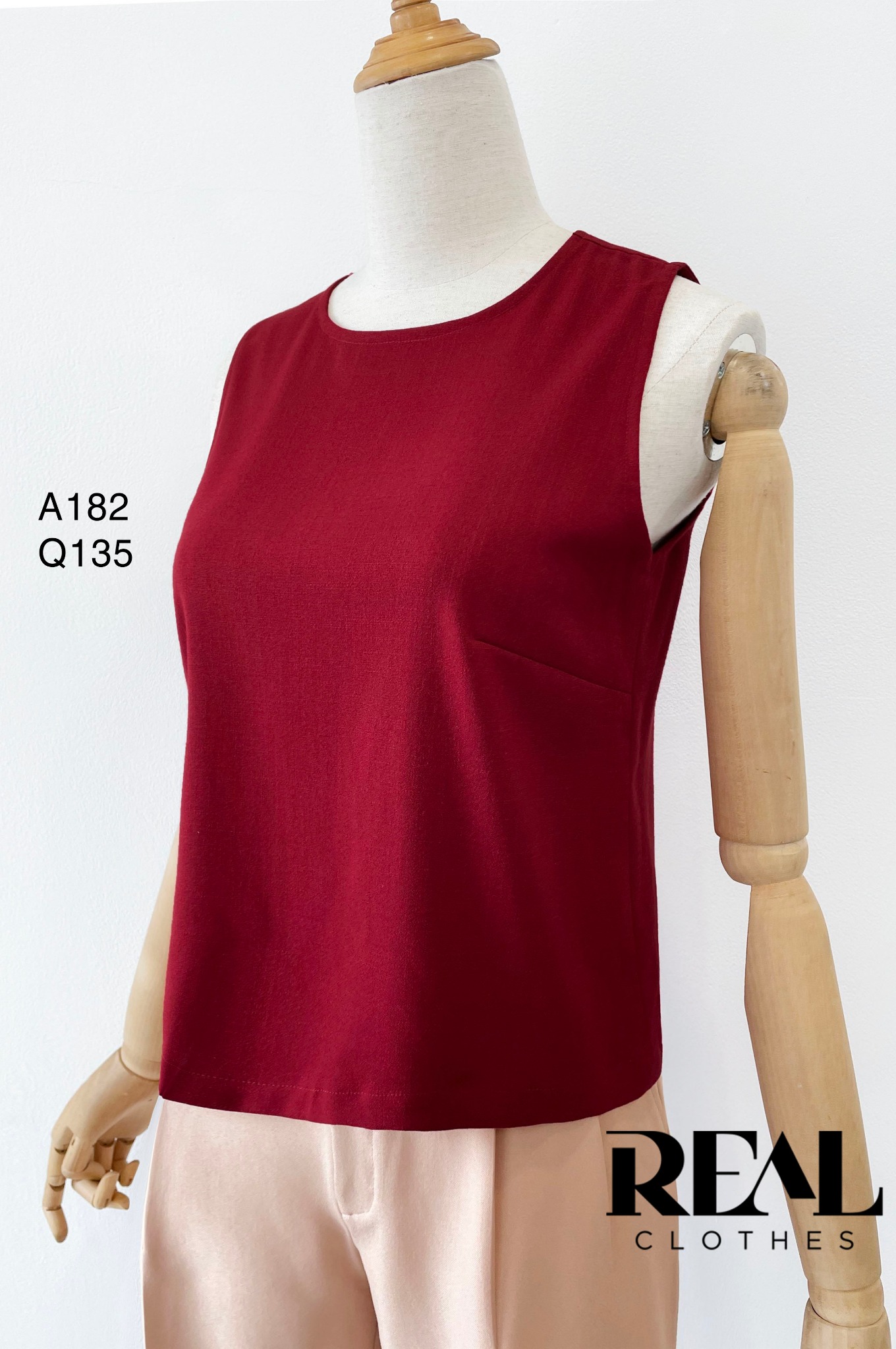 Áo linen đỏ đô SALE