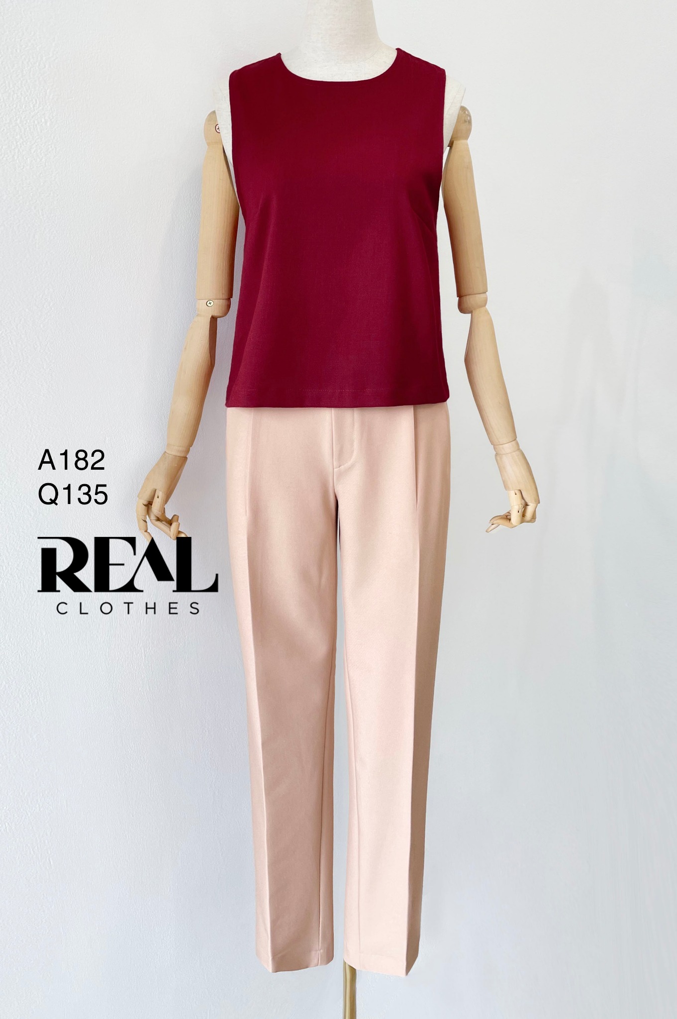 Áo linen đỏ đô SALE