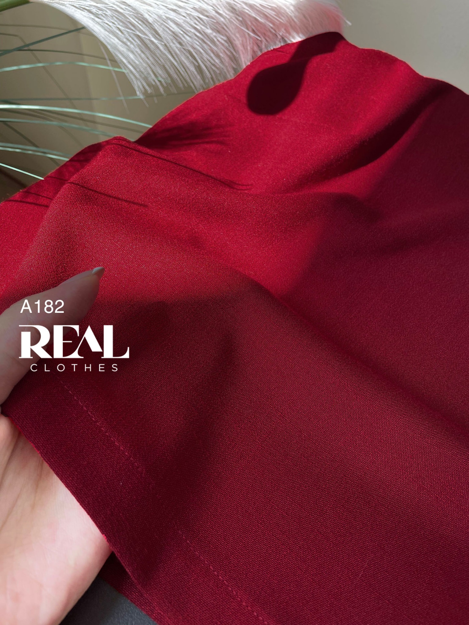 Áo linen đỏ đô SALE