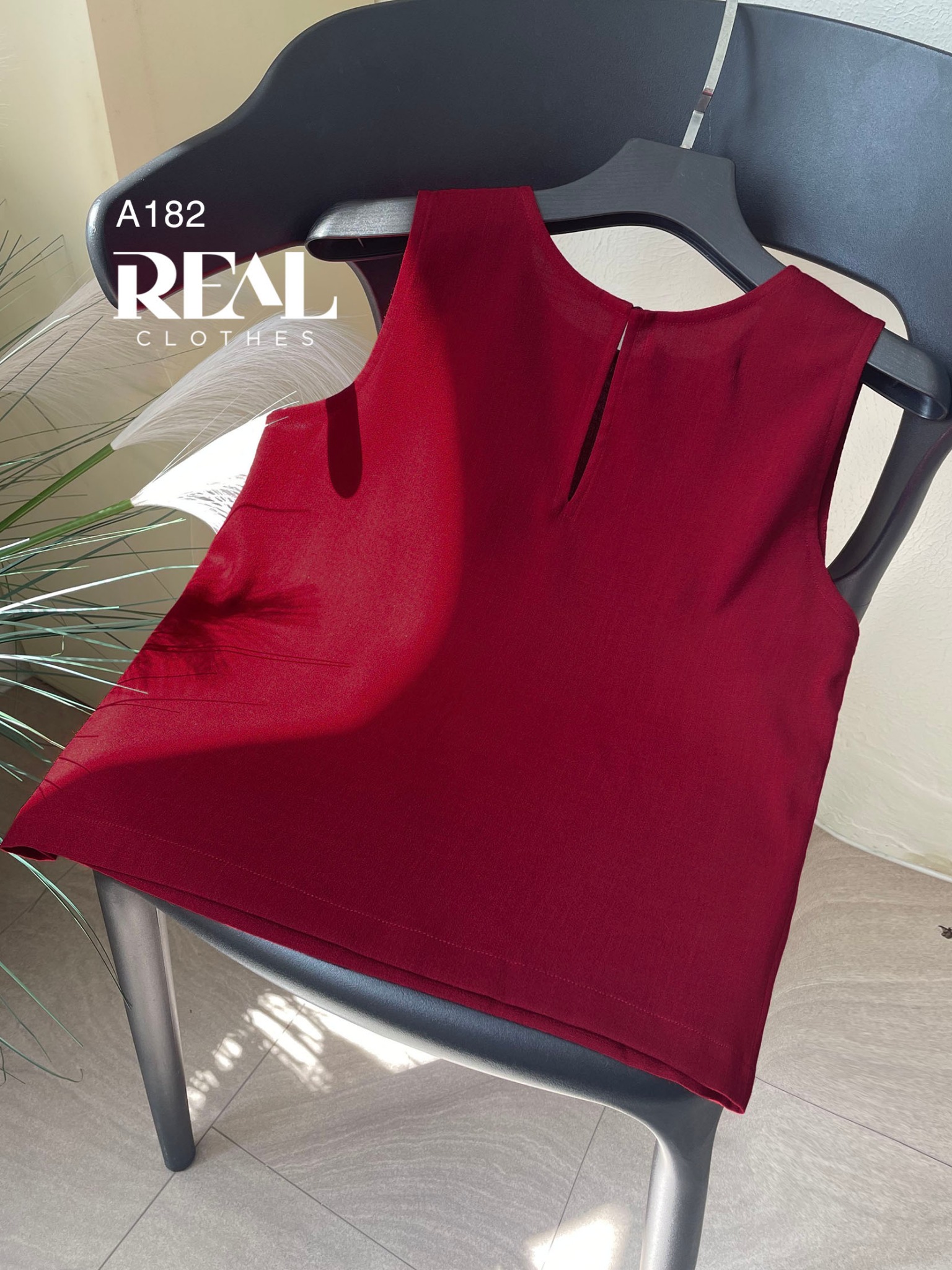 Áo linen đỏ đô SALE