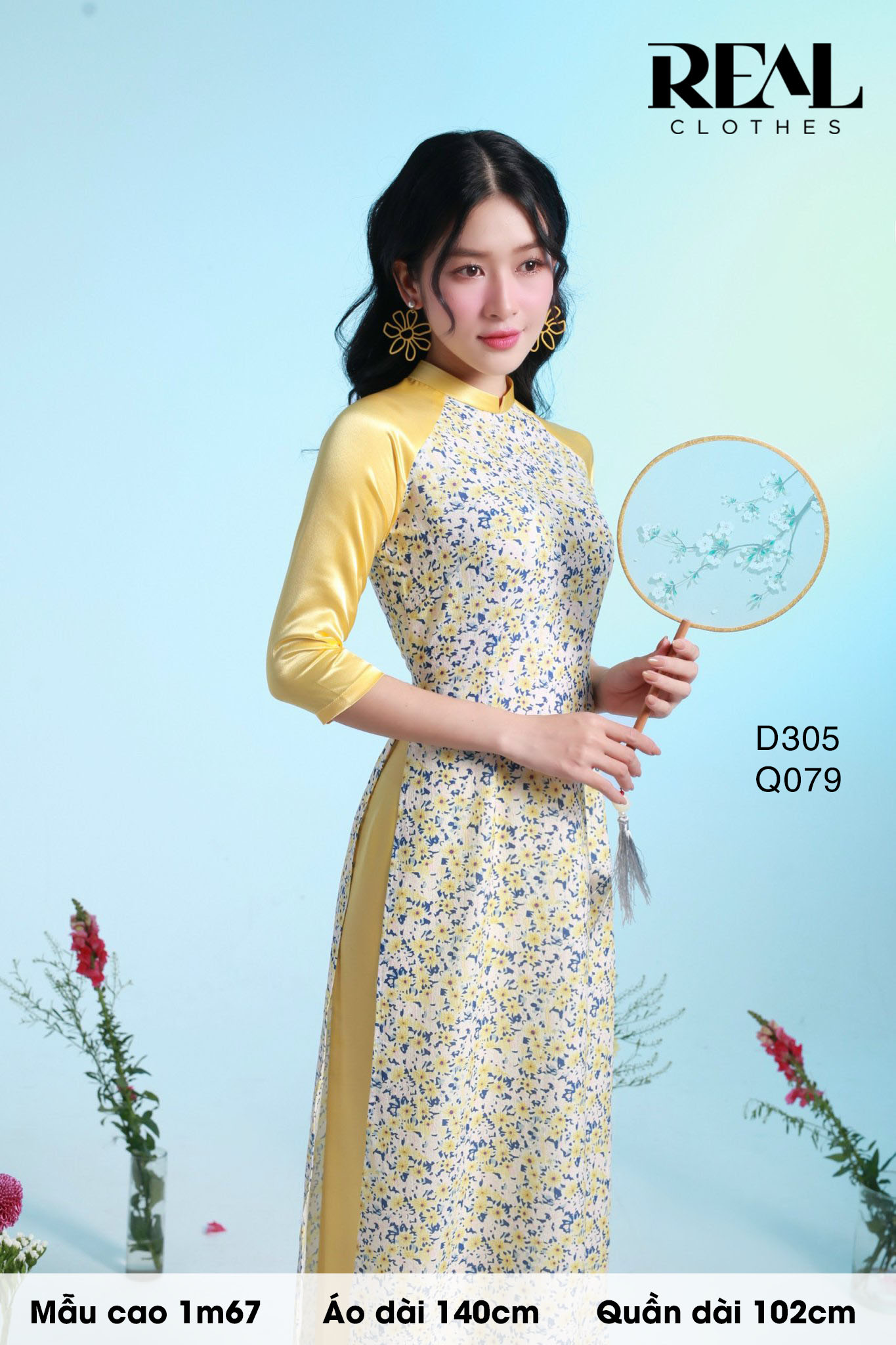 Áo dài truyền thống Ngọc Diệp vàng