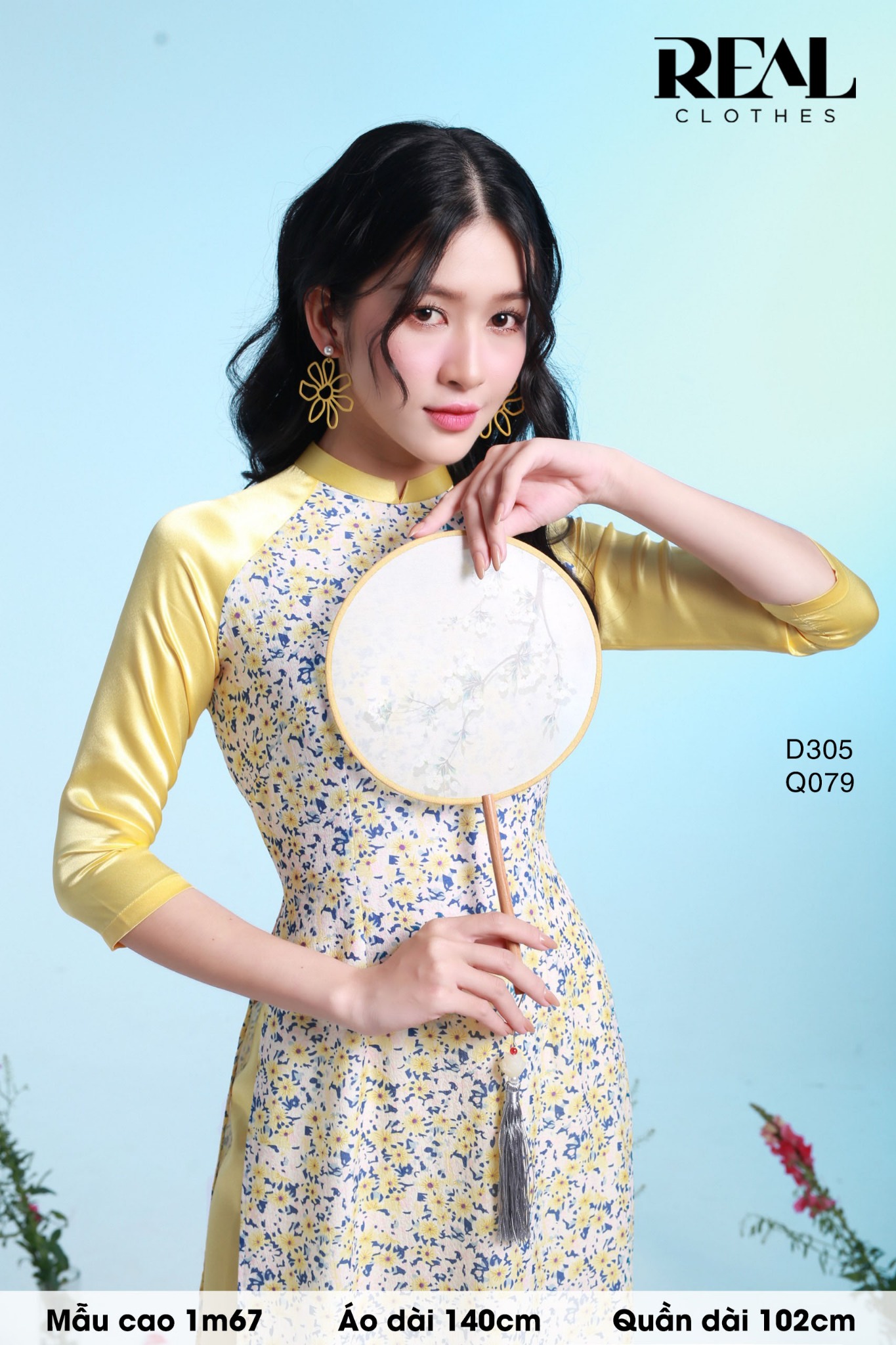 Áo dài truyền thống Ngọc Diệp vàng