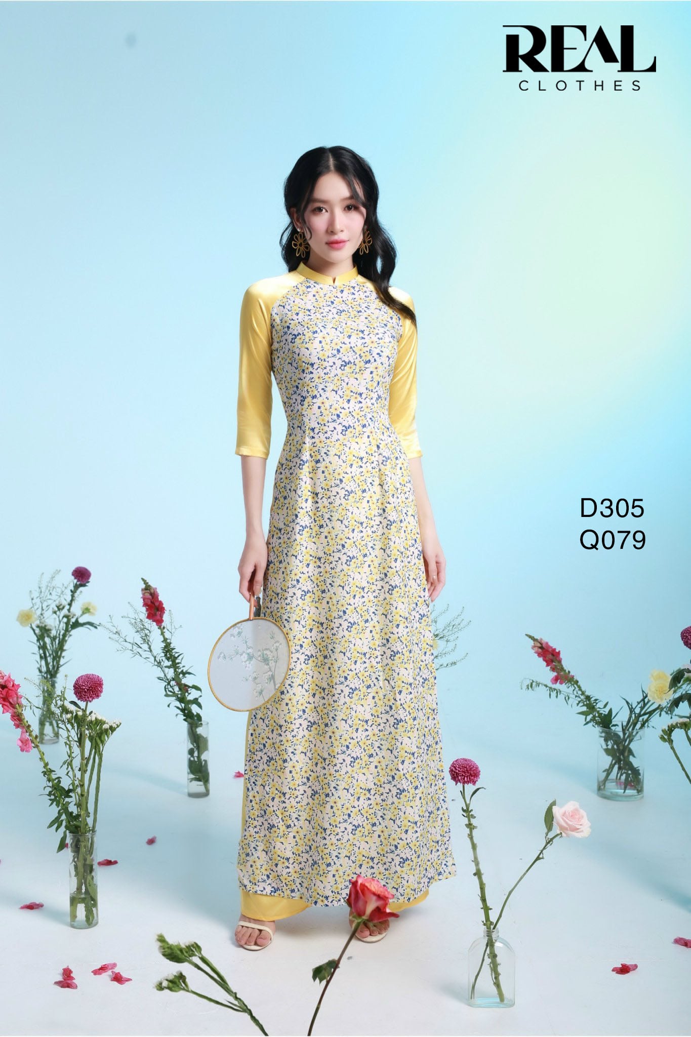 Áo dài truyền thống Ngọc Diệp vàng