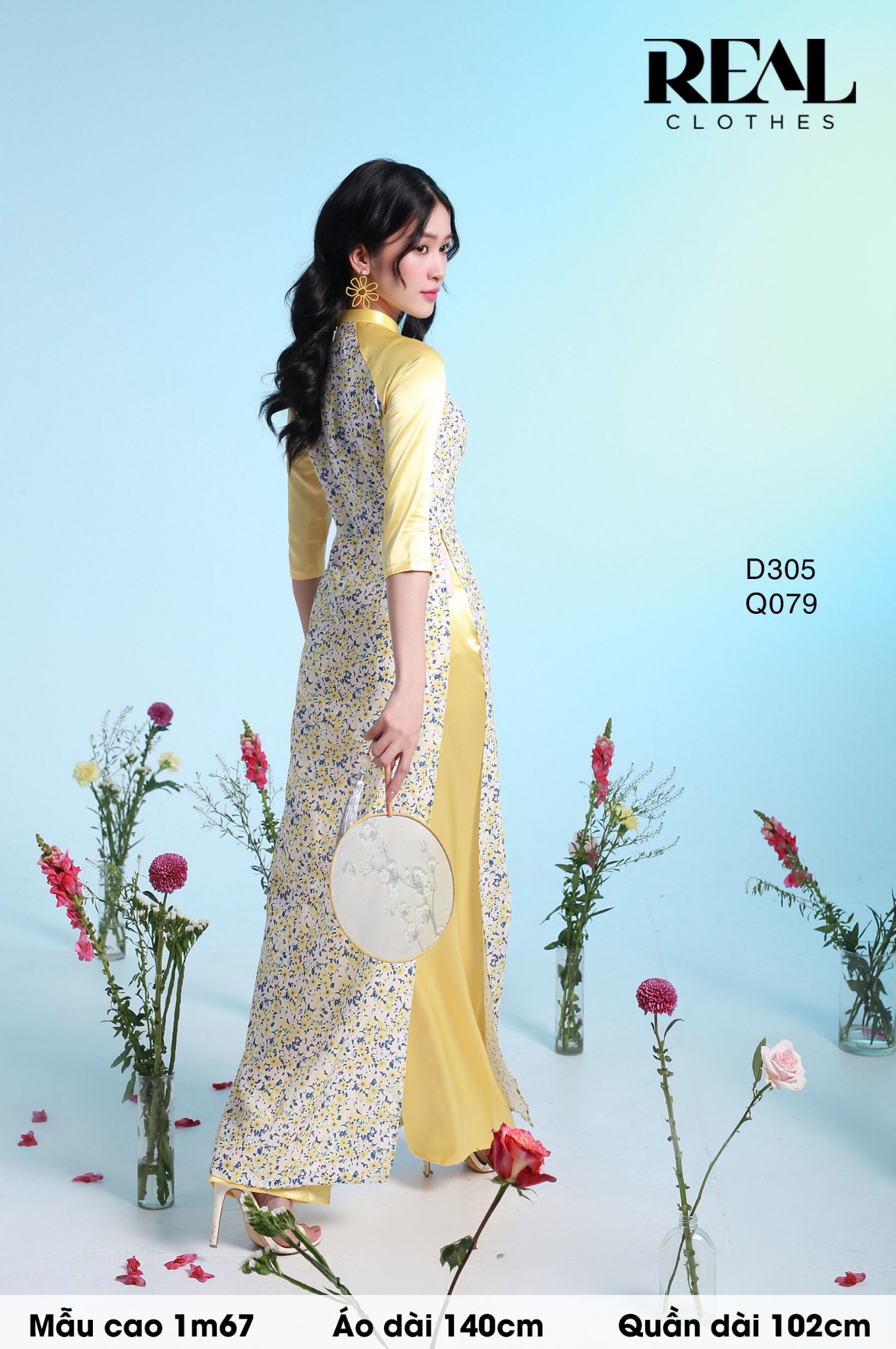 Áo dài truyền thống Ngọc Diệp vàng