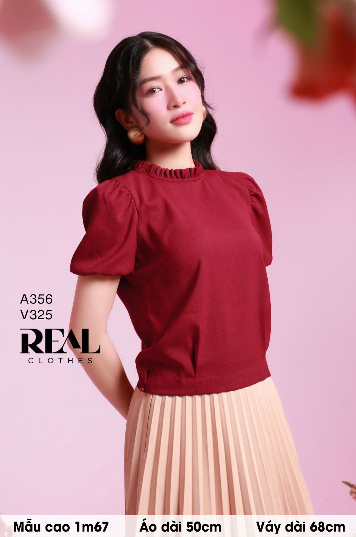 Váy rẻ quạt nude (kèm belt) FINAL SALE