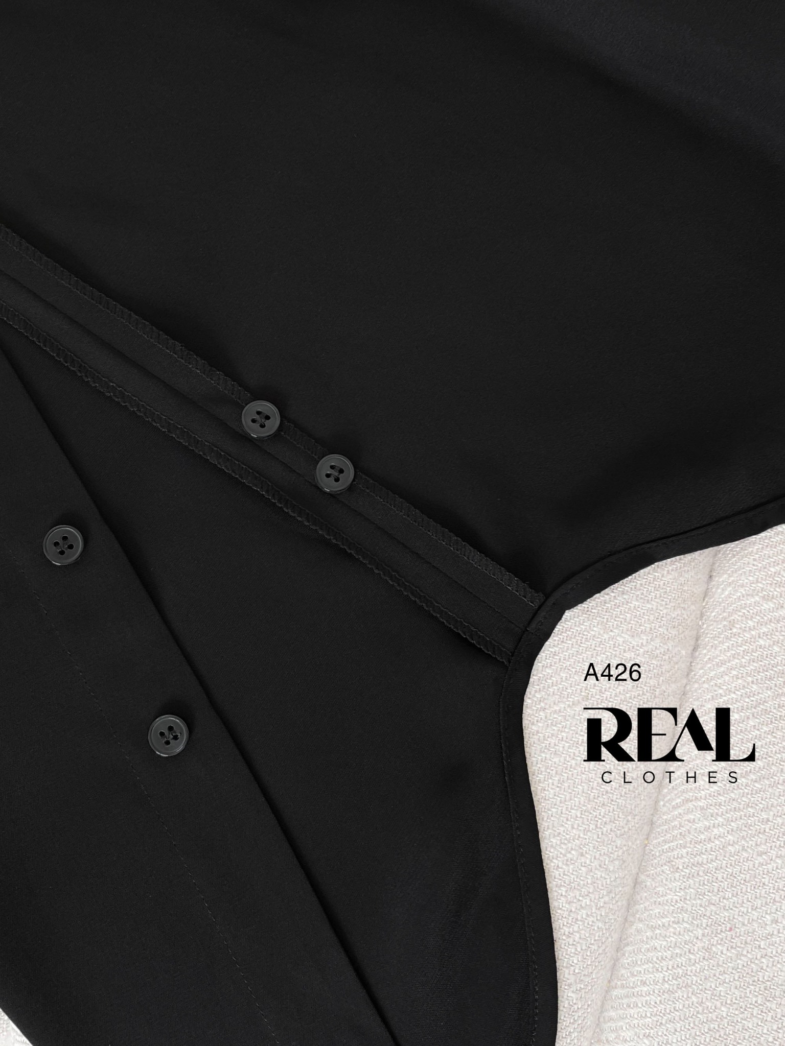 Sơ mi cổ mềm đen