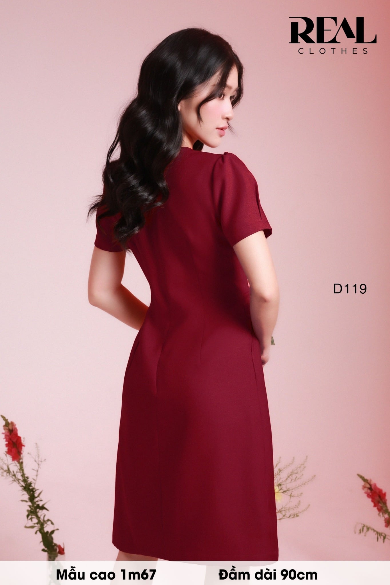 Đầm Linda đỏ đô SALE - size XS