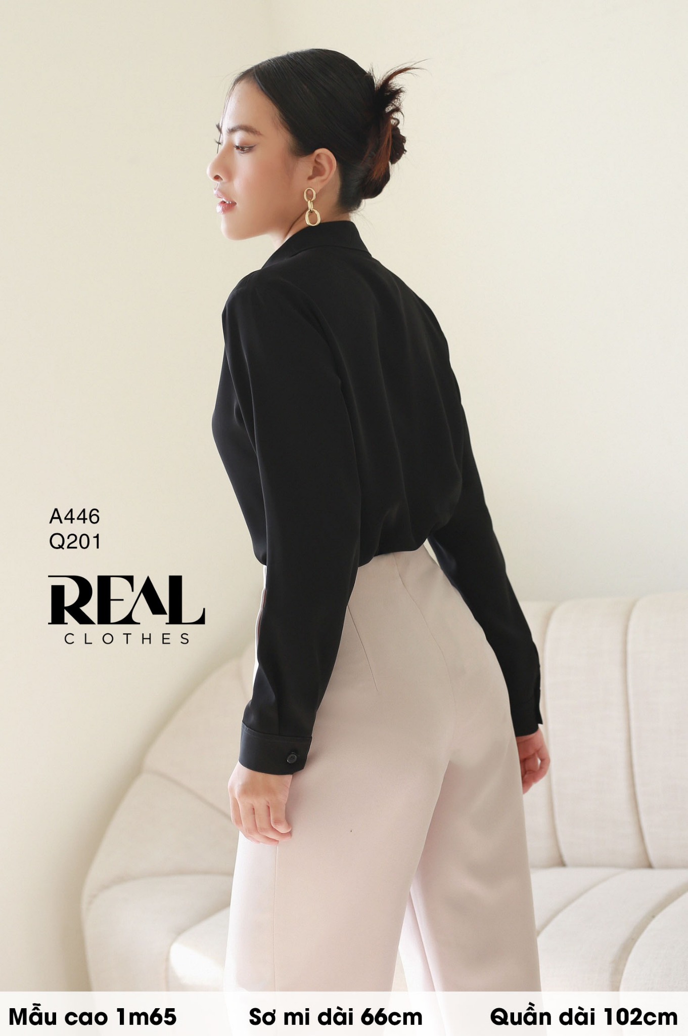 Quần suông cindy kem