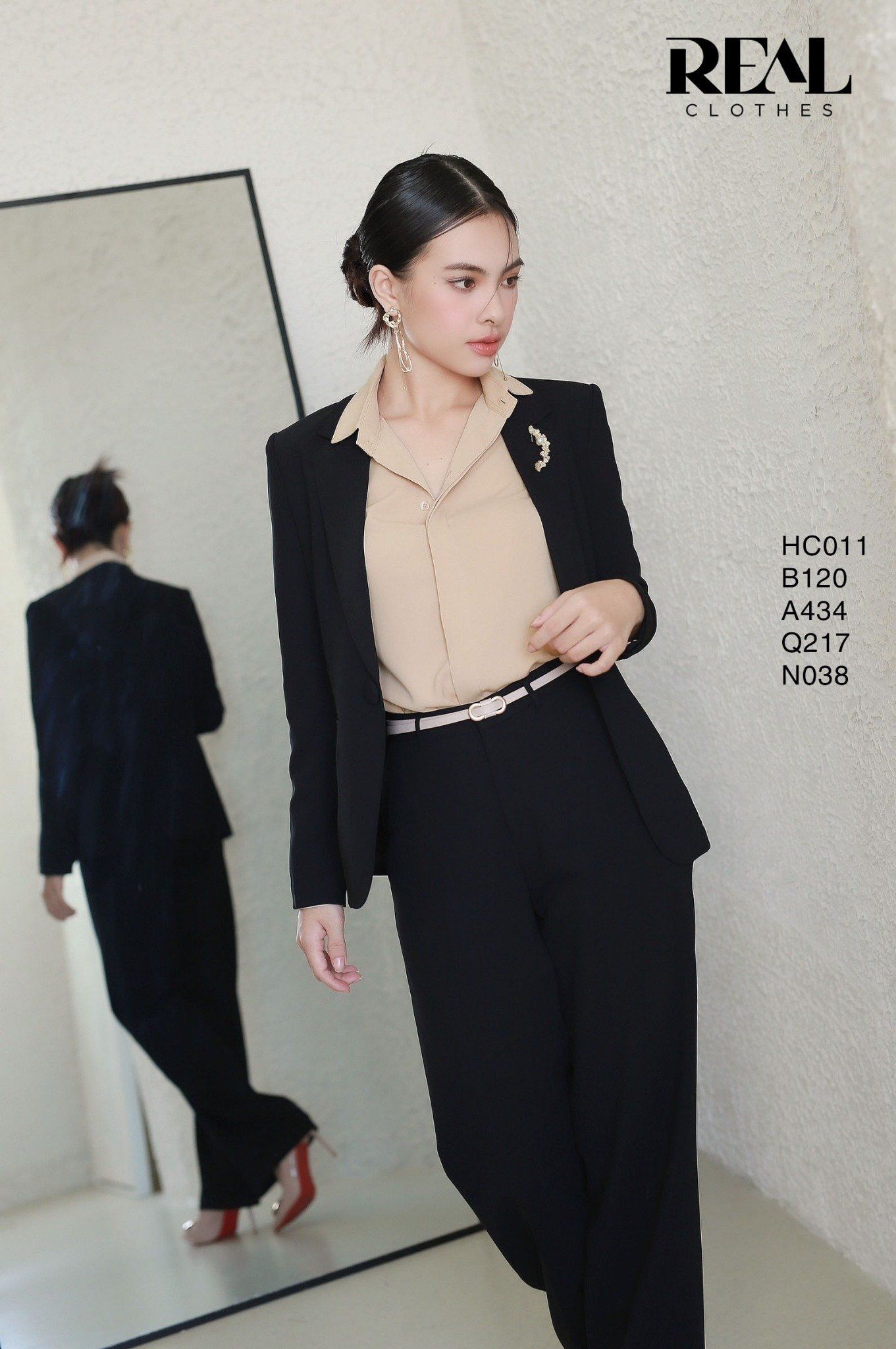  Blazer đen 2 lớp 