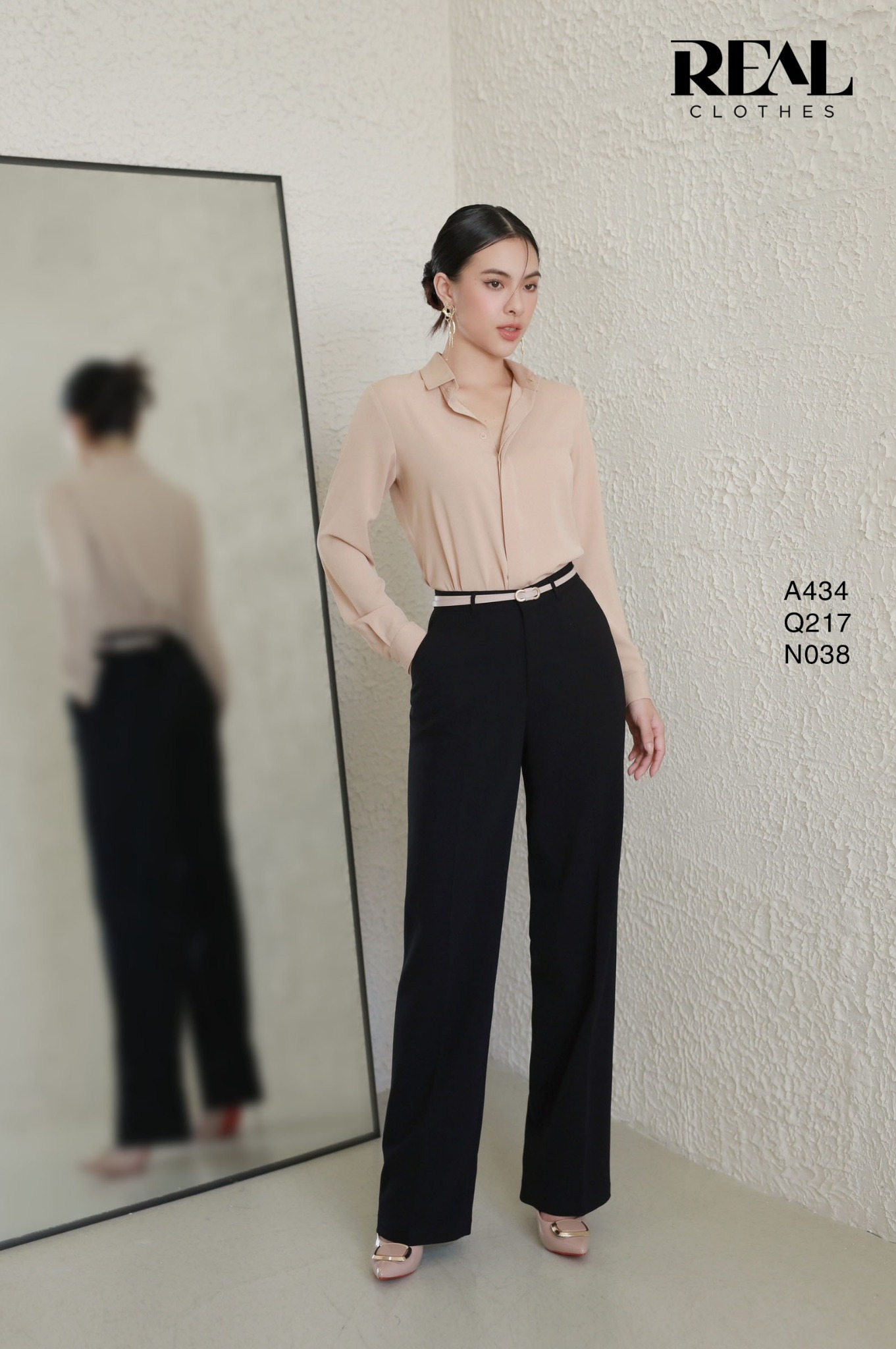 Quần suông Paris đen