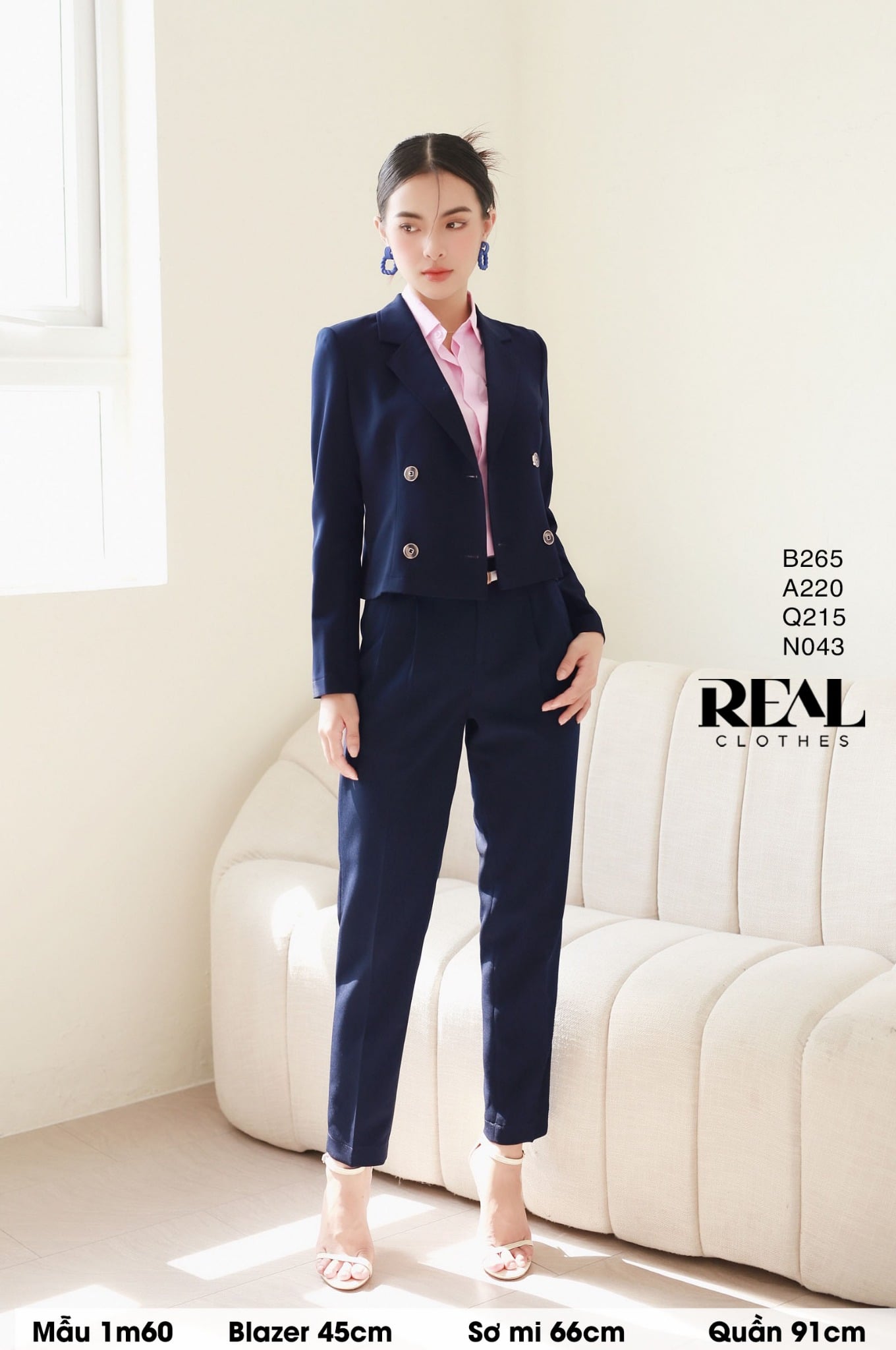 Blazer Lisa cindy xanh đen SALE - size XS