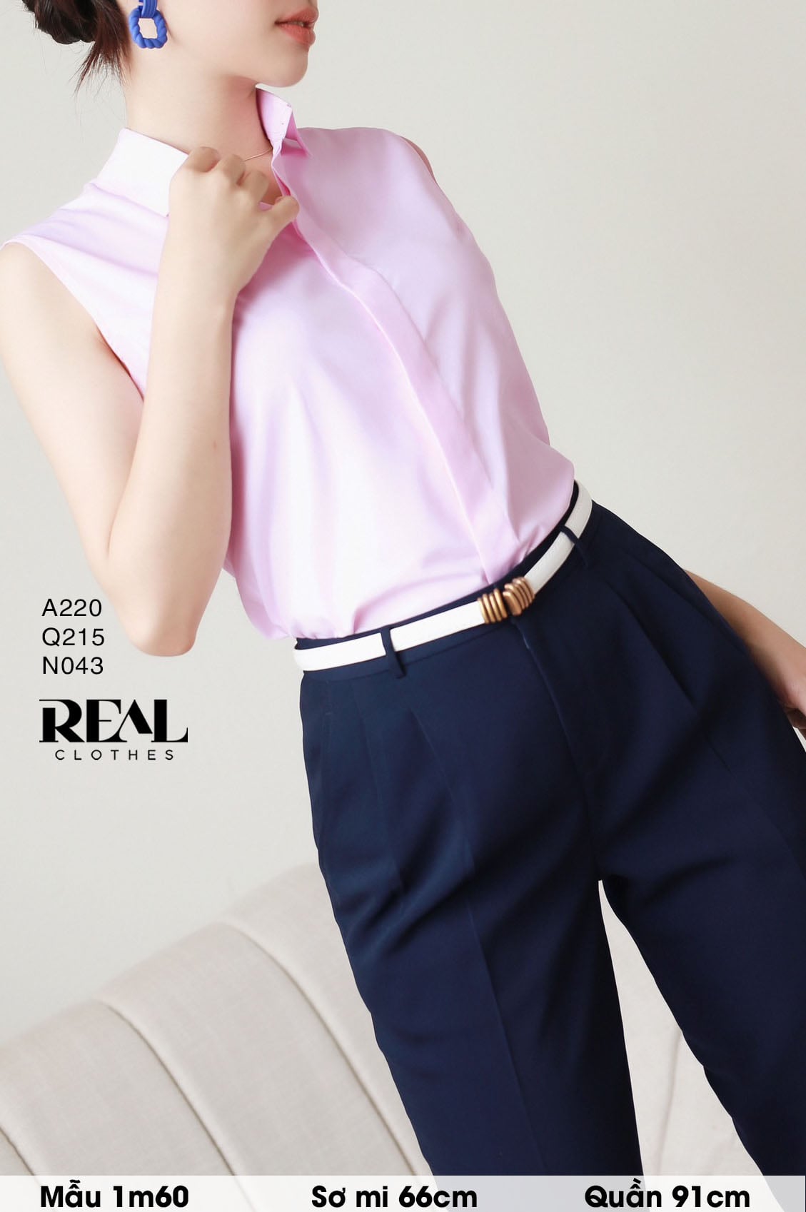 Quần lưng cao cindy xanh đen SALE - size XS