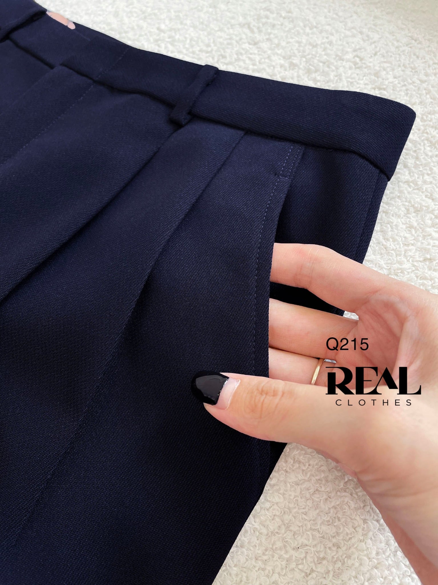 Quần lưng cao cindy xanh đen SALE - size XS