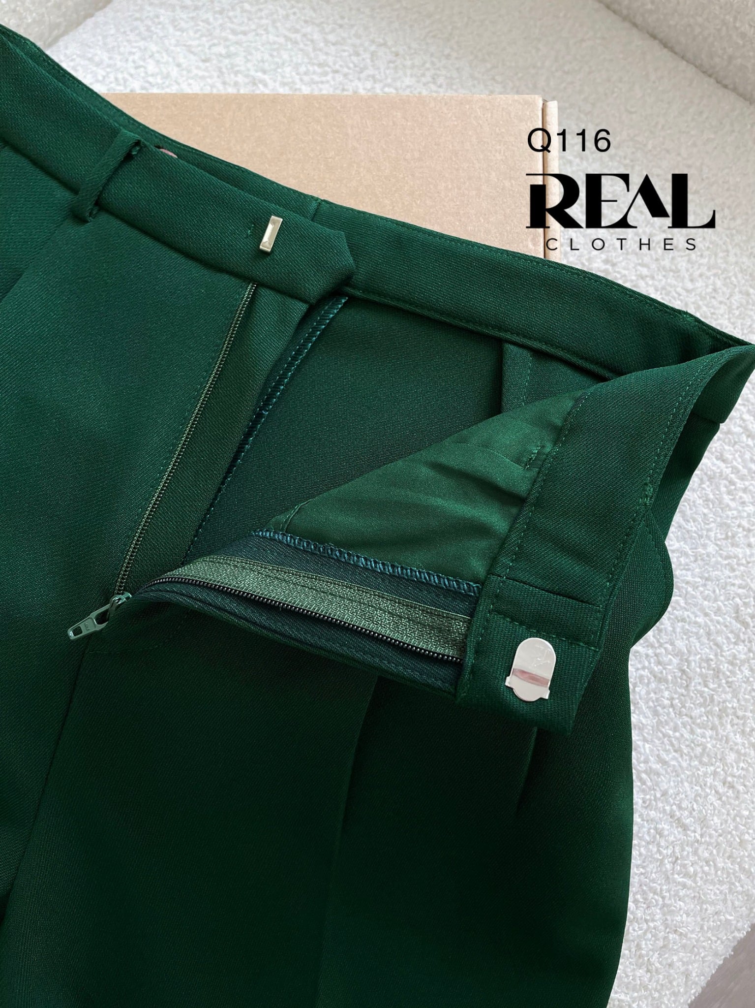 Quần lưng cao cindy xanh lá SALE