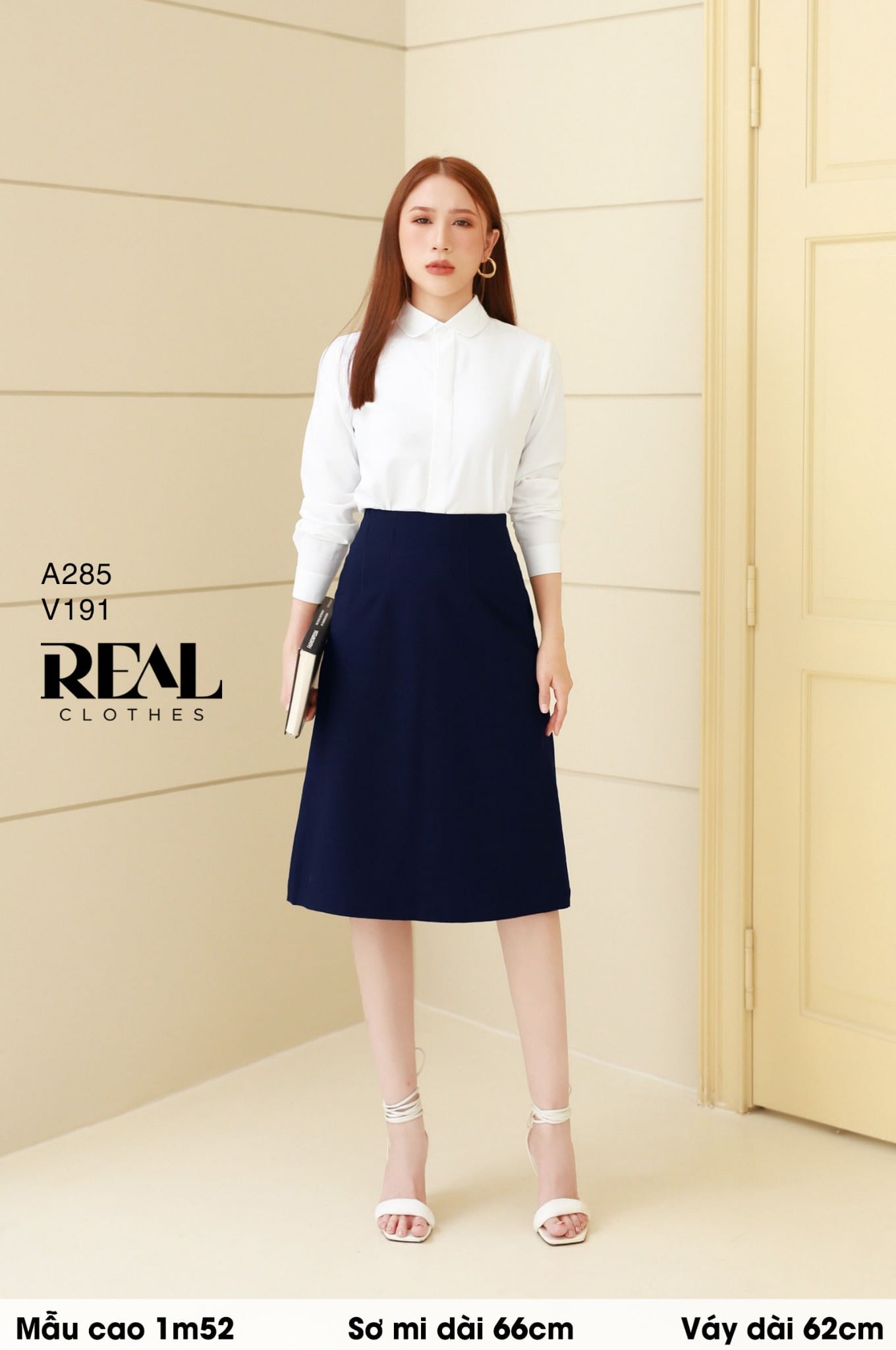 Váy Tokyo midi xanh đen