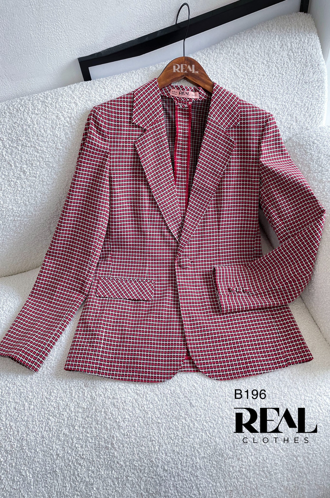 Blazer caro đỏ SALE