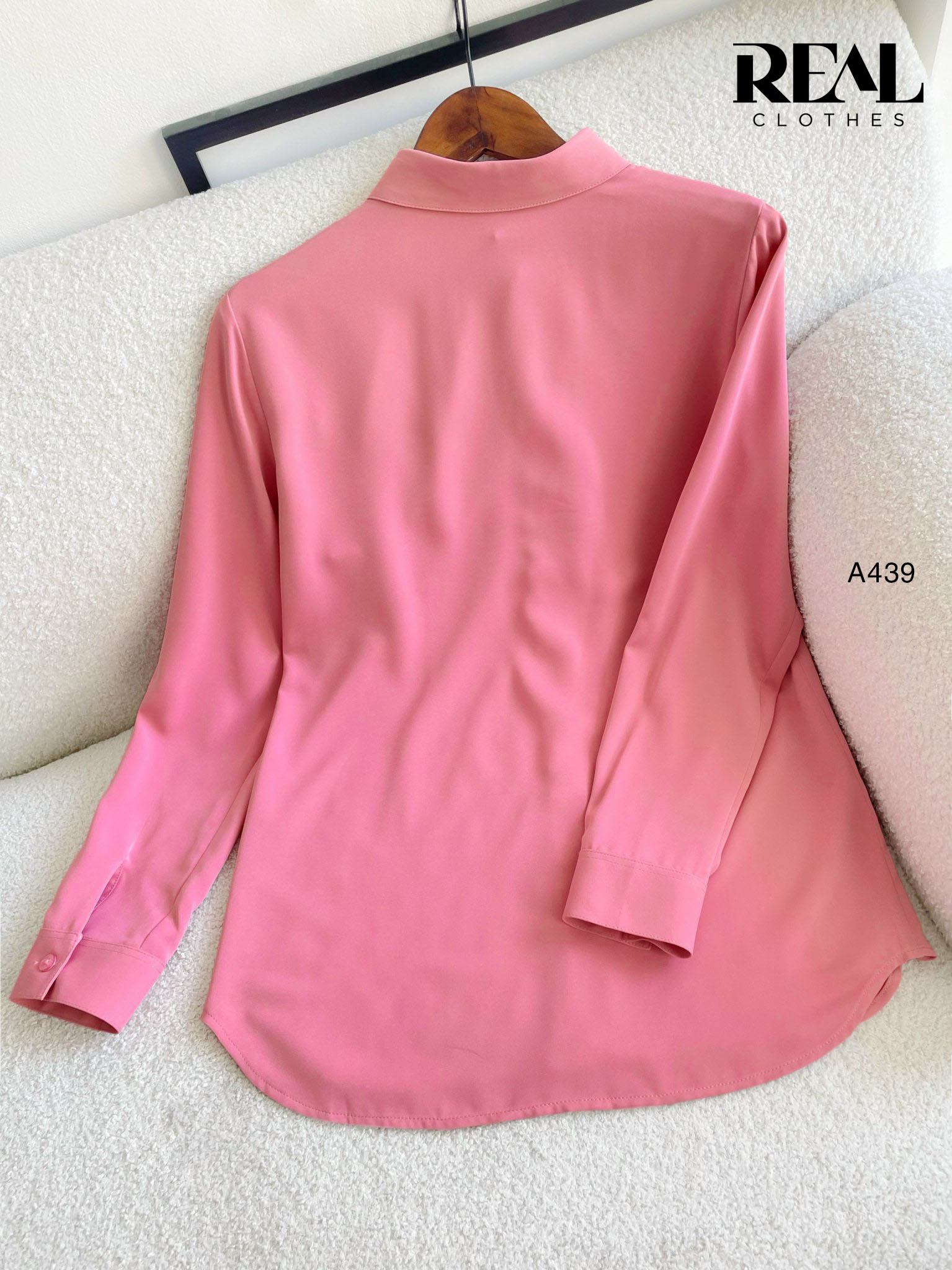 Sơ mi cổ mềm hồng dâu MỚI