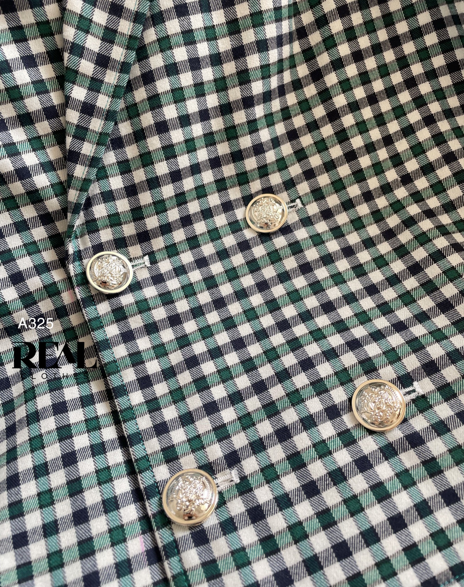 Áo Emma caro xanh SALE - size XS